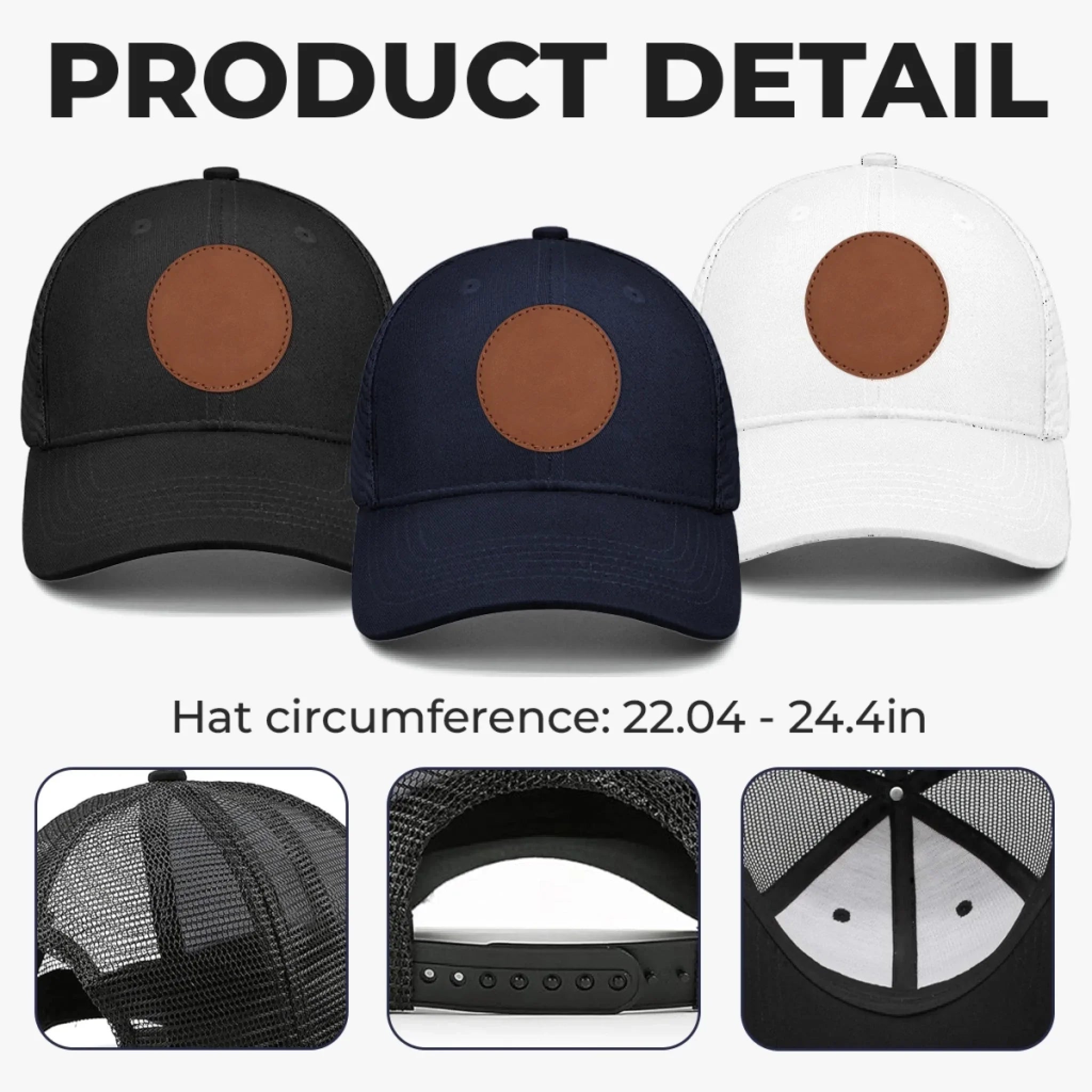Built To Be A Dad - Family Personalized Custom Round Leather Patch Hat - Father's Day, Gift For Dad, Grandpa