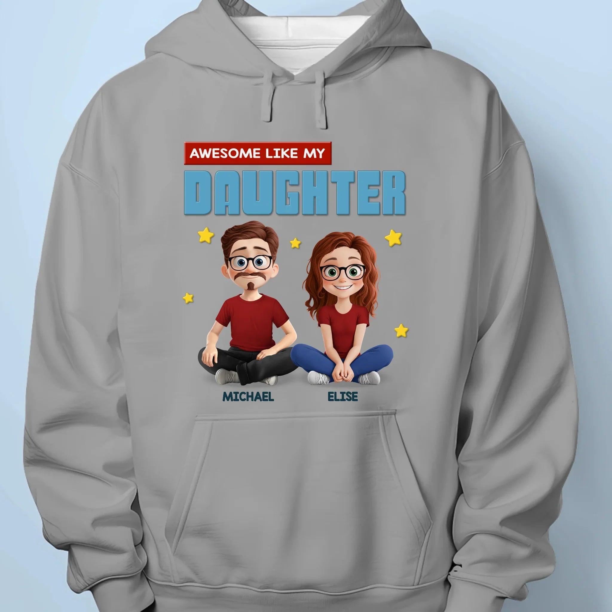 Built By Awesome Daughters - Family Personalized Custom Unisex T-shirt, Premium T-shirt, Hoodie - Father's Day, Gift For Dad, Daughter