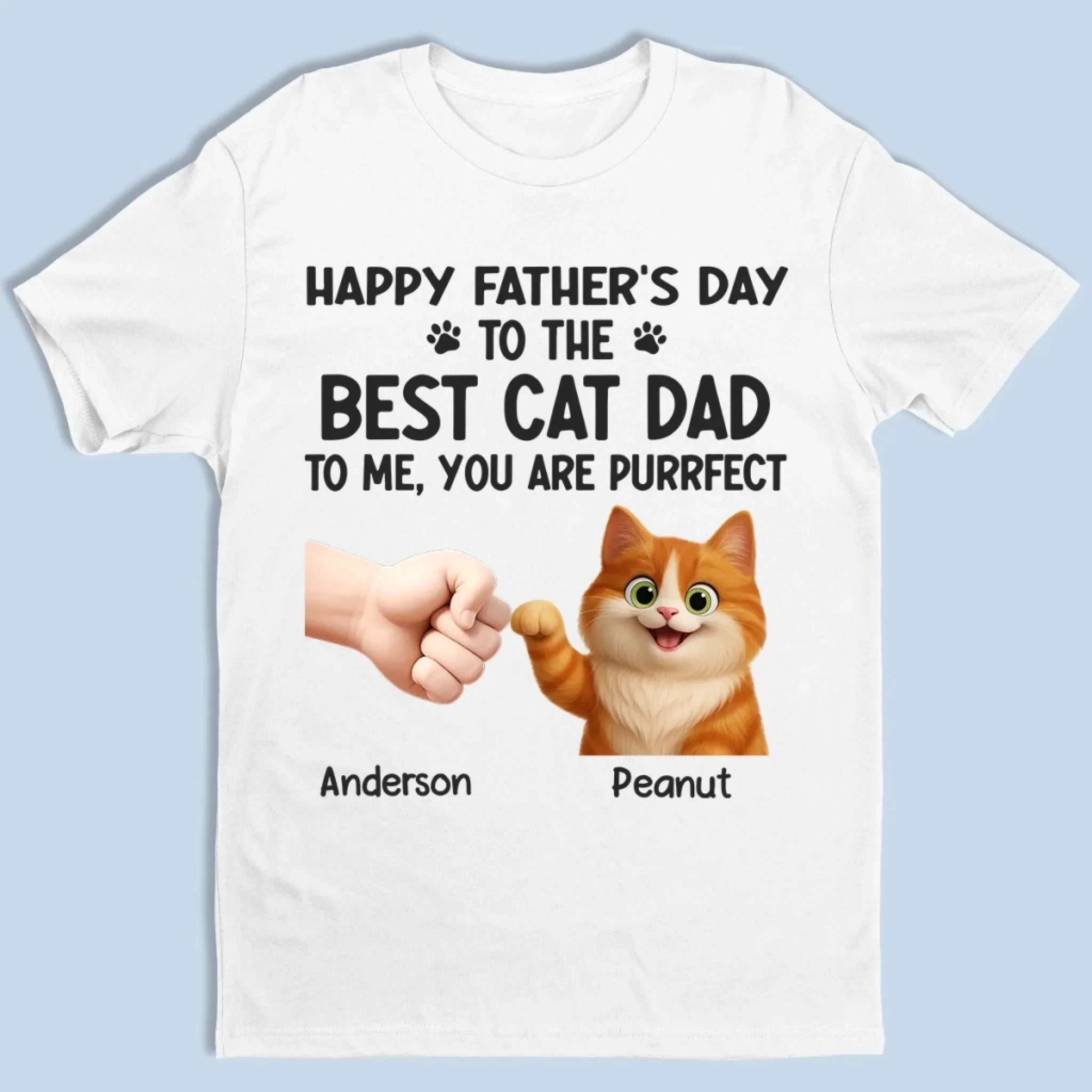 Fist Bumps And Furballs Since Day One - Dog & Cat Personalized Custom Unisex T-shirt, Premium T-shirt, Hoodie - Father's Day, Gift For Dad, Pet Owners, Pet Lovers