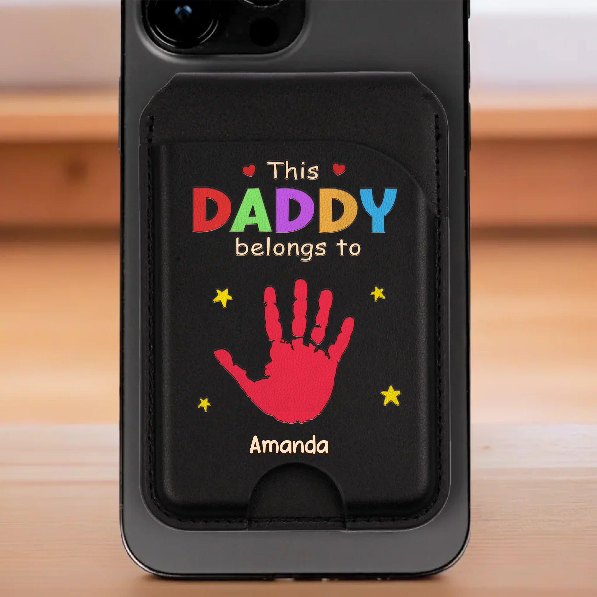 This Great Person Belongs To Us - Family Personalized Custom Magnetic Wallet For iPhone - Father's Day, Gift For Dad, Grandpa