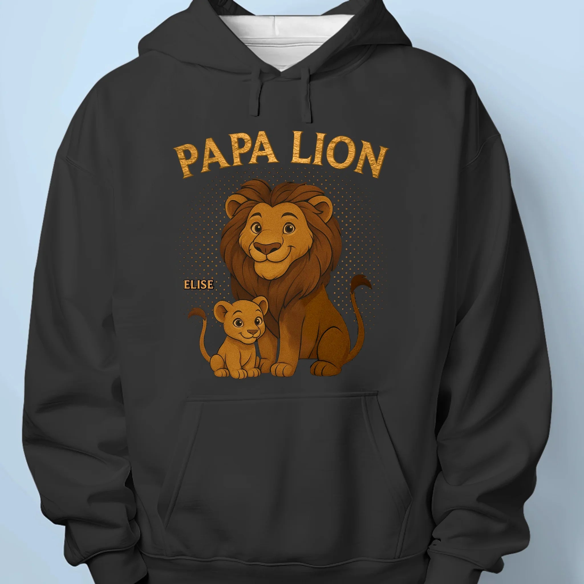 Papa Lion, Always On Guard - Family Personalized Custom Unisex T-shirt, Premium T-shirt, Hoodie - Father's Day, Gift For Dad, Grandpa