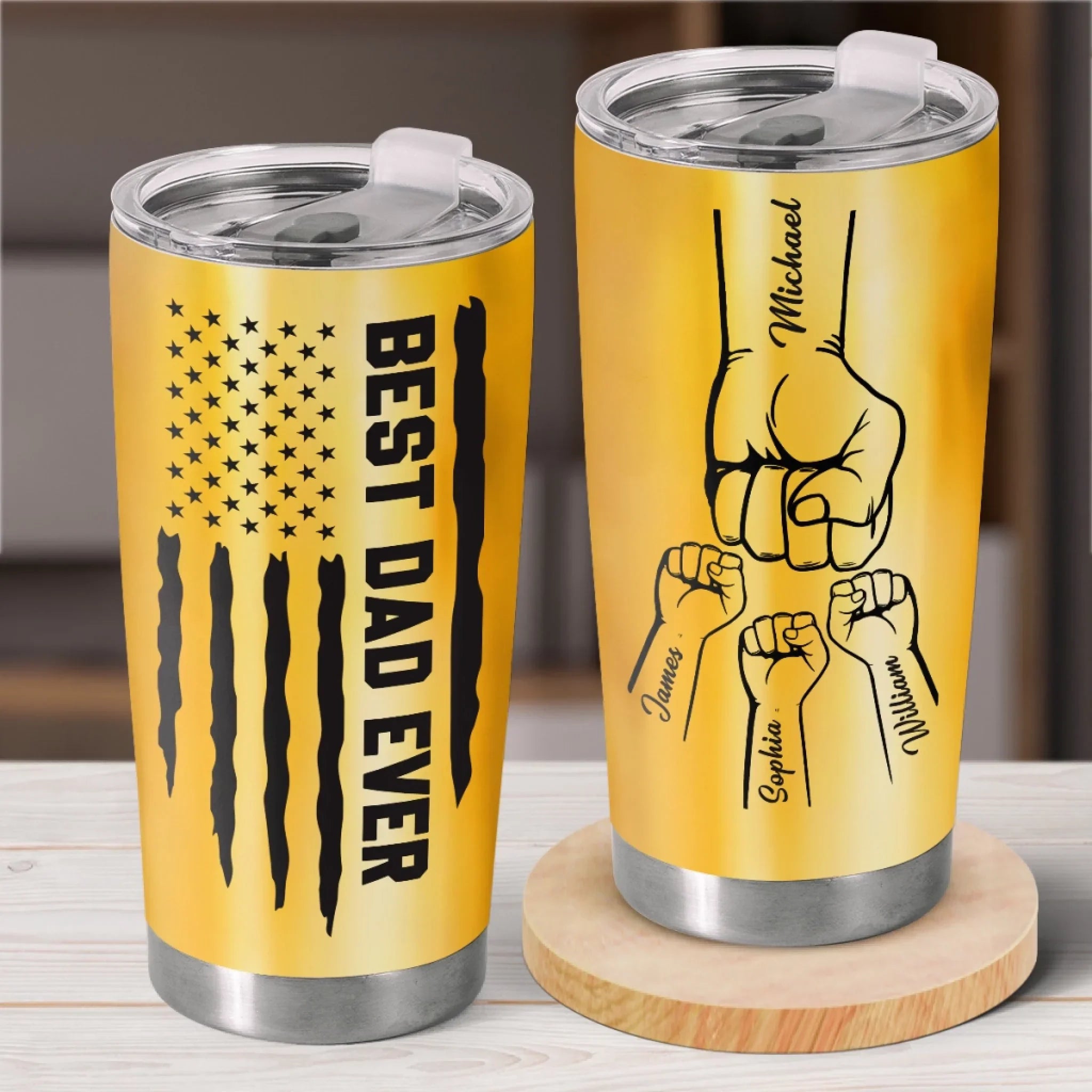 Dad, You Make Life Better - Family Personalized Custom Tumbler - Father's Day, Gift For Dad, Grandpa