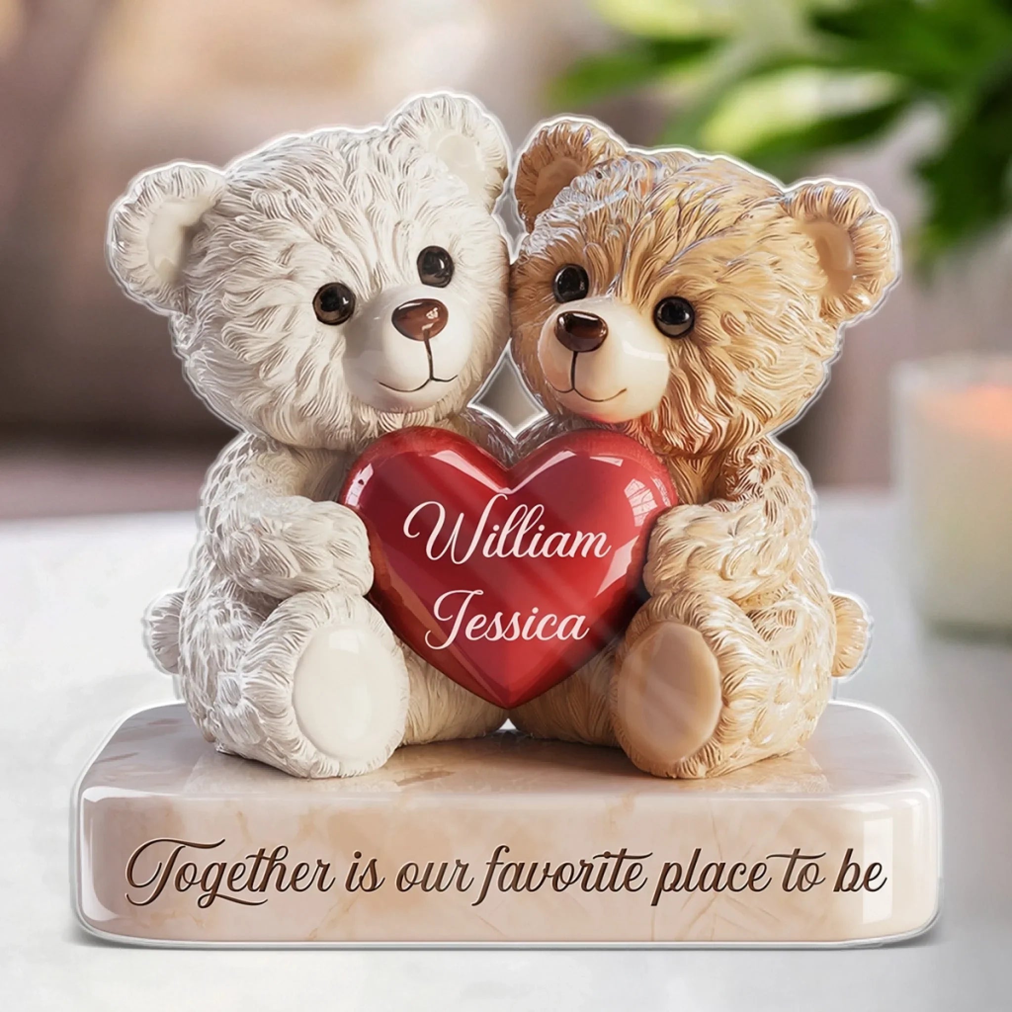 Love Cuddled Up In One Hug - Couple Personalized Custom Acrylic Plaque Custom Shape - Gift For Husband Wife, Anniversary