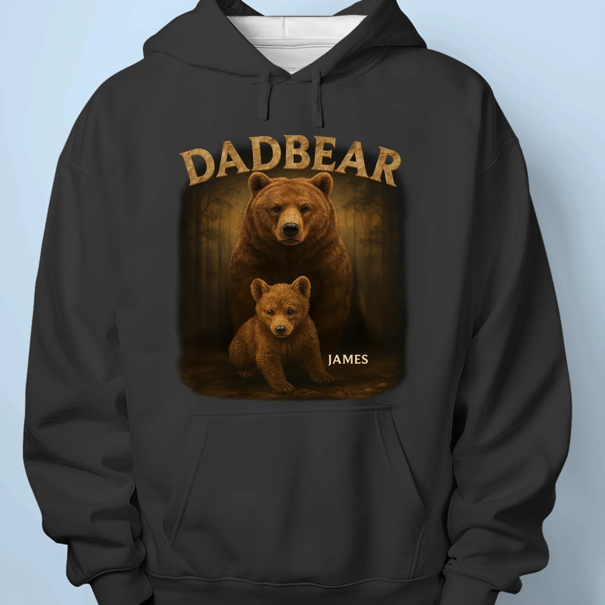 Papa Bear, Always There To Protect His Cubs - Family Personalized Custom Unisex T-shirt, Premium T-shirt, Hoodie - Father's Day, Gift For Dad, Grandpa