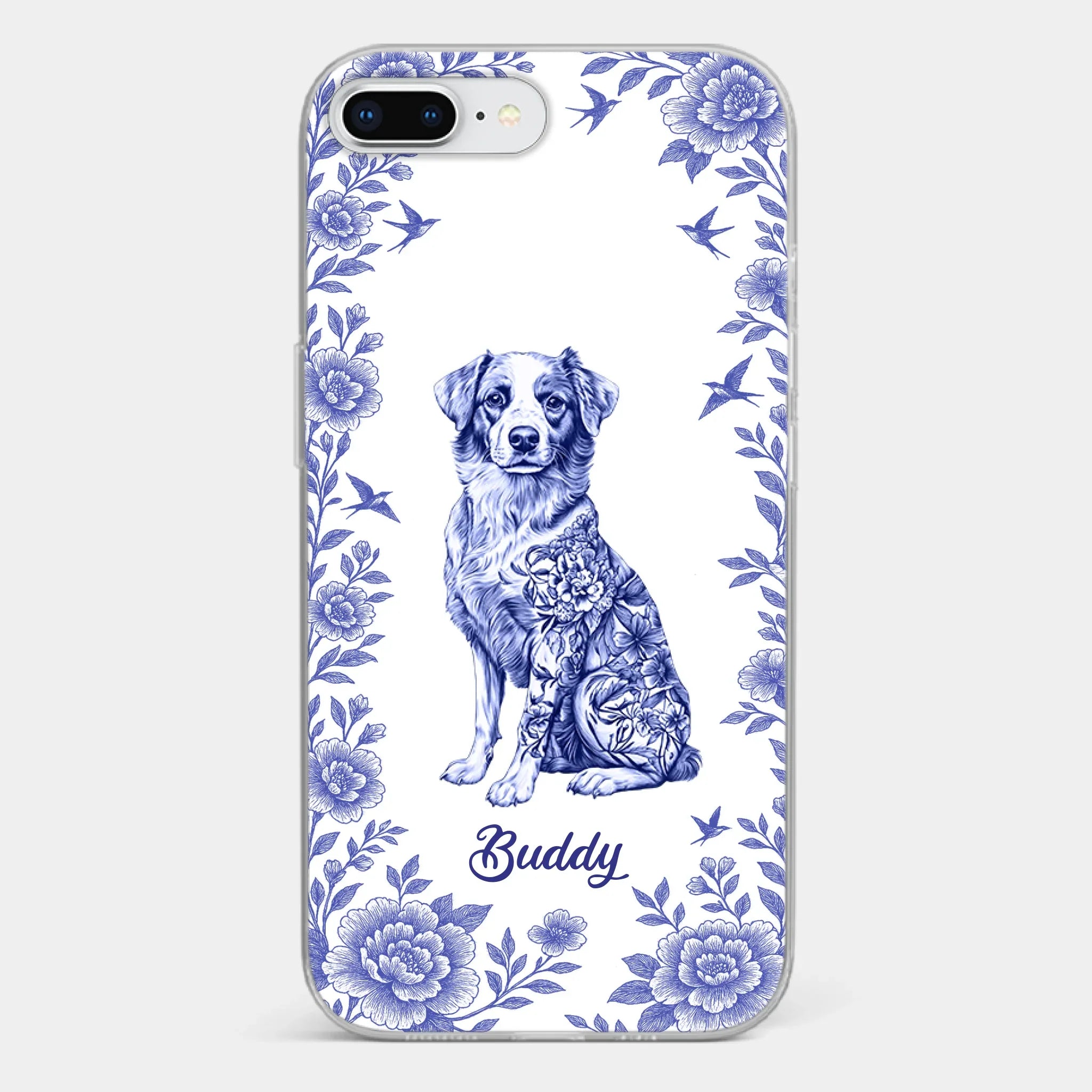 Elegance In Bloom, Love In Fur - Dog Personalized Custom Clear Phone Case - Gift For Pet Owners, Pet Lovers