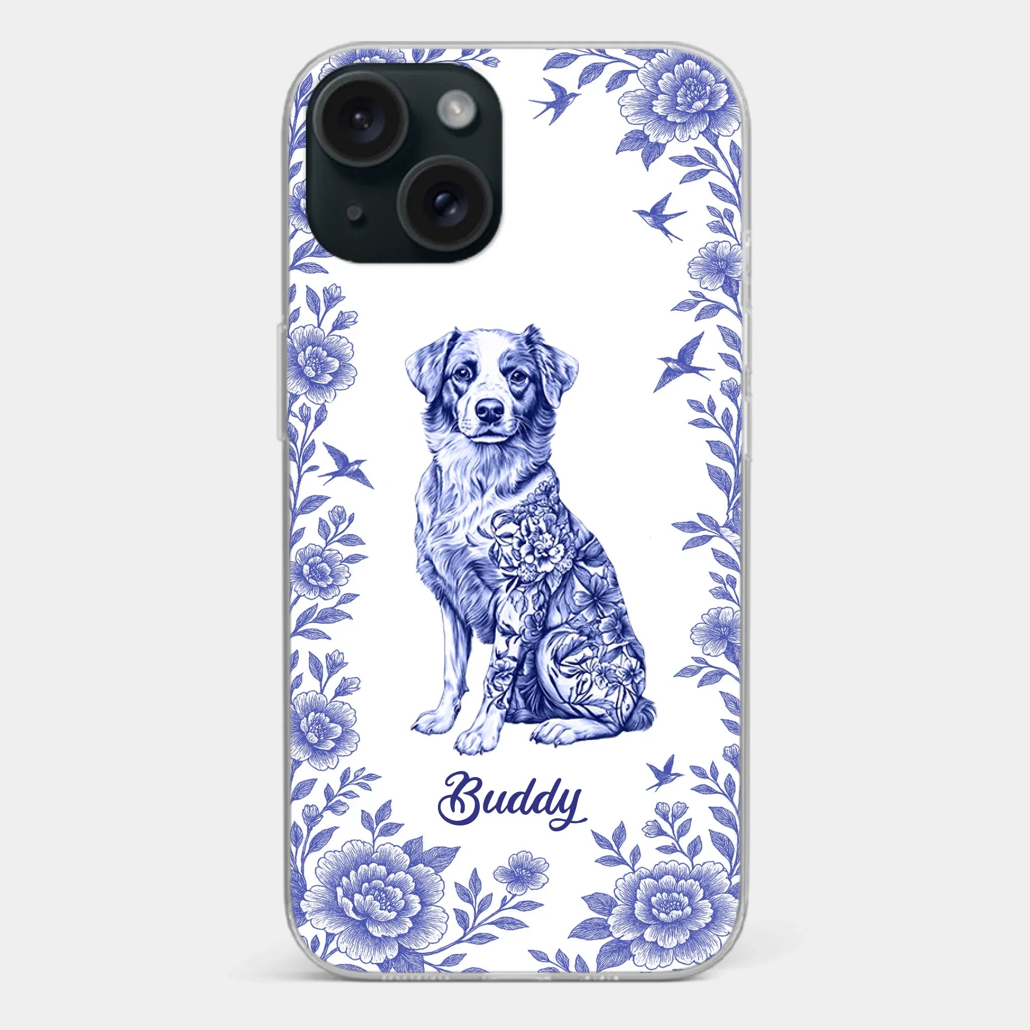 Elegance In Bloom, Love In Fur - Dog Personalized Custom Clear Phone Case - Gift For Pet Owners, Pet Lovers