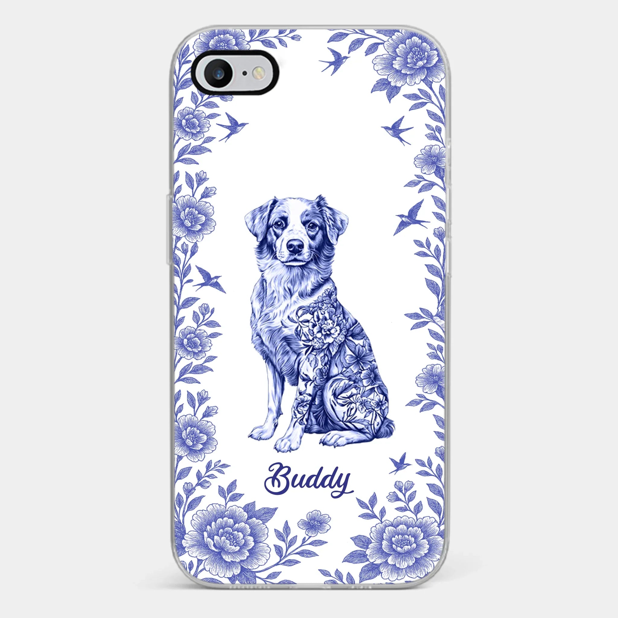 Elegance In Bloom, Love In Fur - Dog Personalized Custom Clear Phone Case - Gift For Pet Owners, Pet Lovers