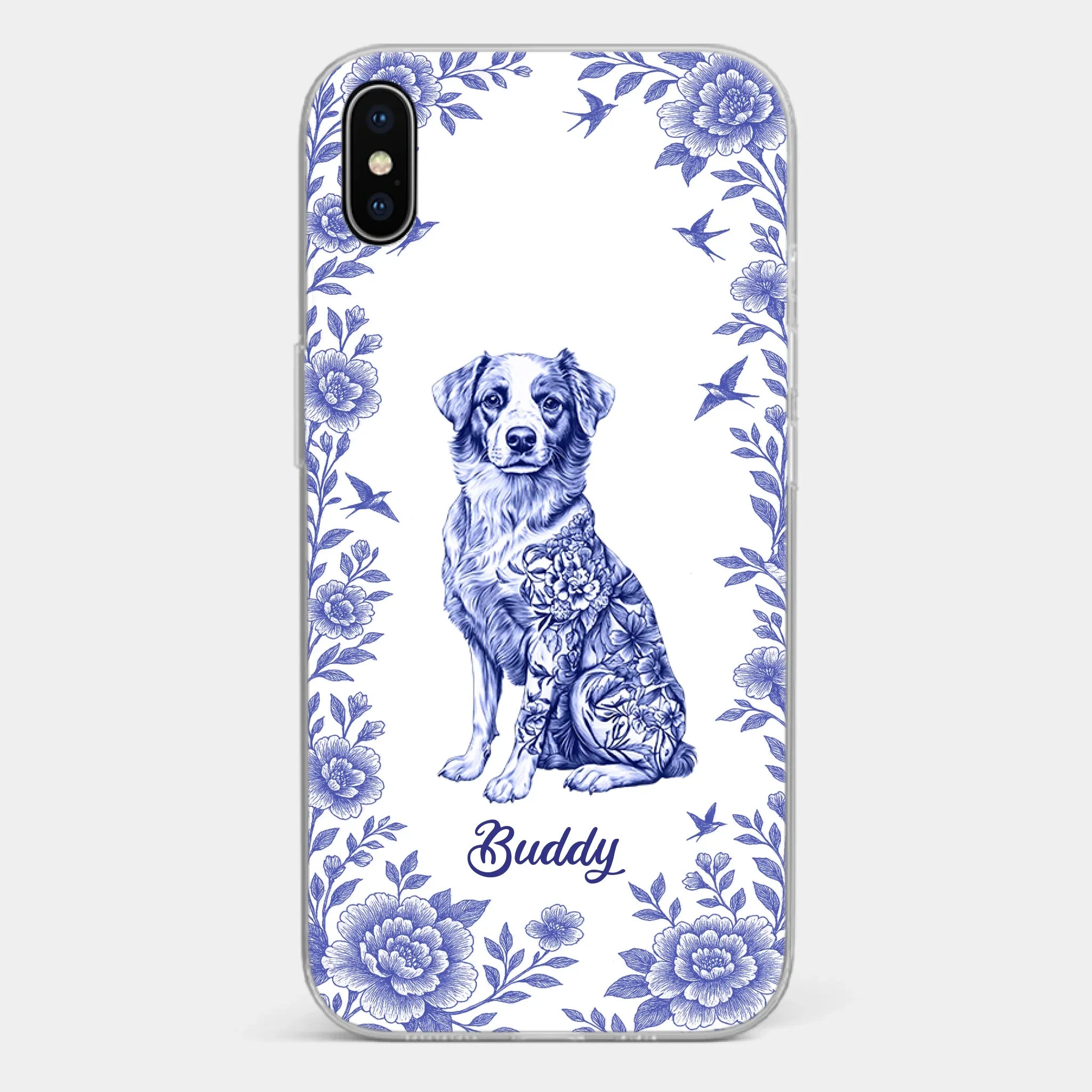 Elegance In Bloom, Love In Fur - Dog Personalized Custom Clear Phone Case - Gift For Pet Owners, Pet Lovers