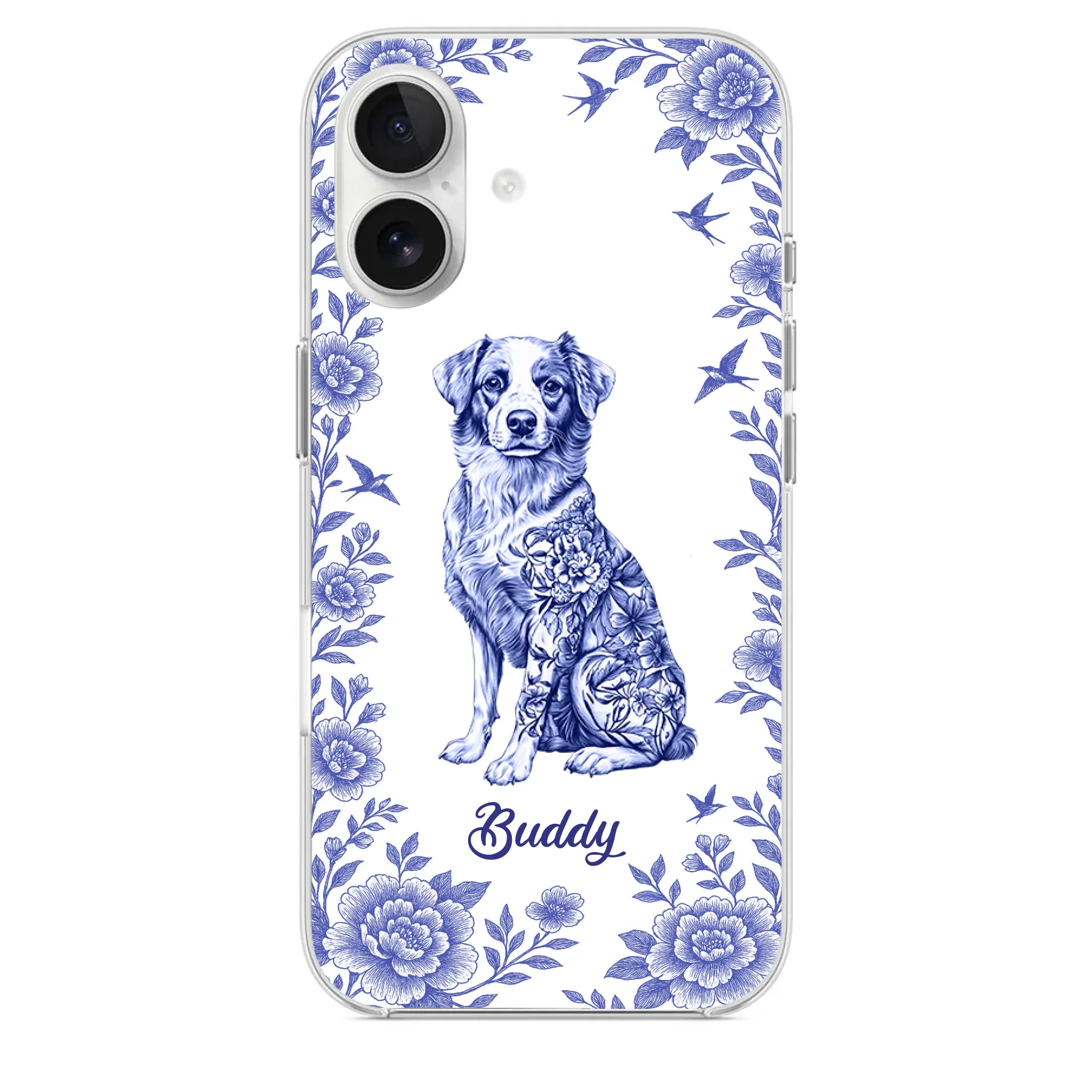 Elegance In Bloom, Love In Fur - Dog Personalized Custom Clear Phone Case - Gift For Pet Owners, Pet Lovers