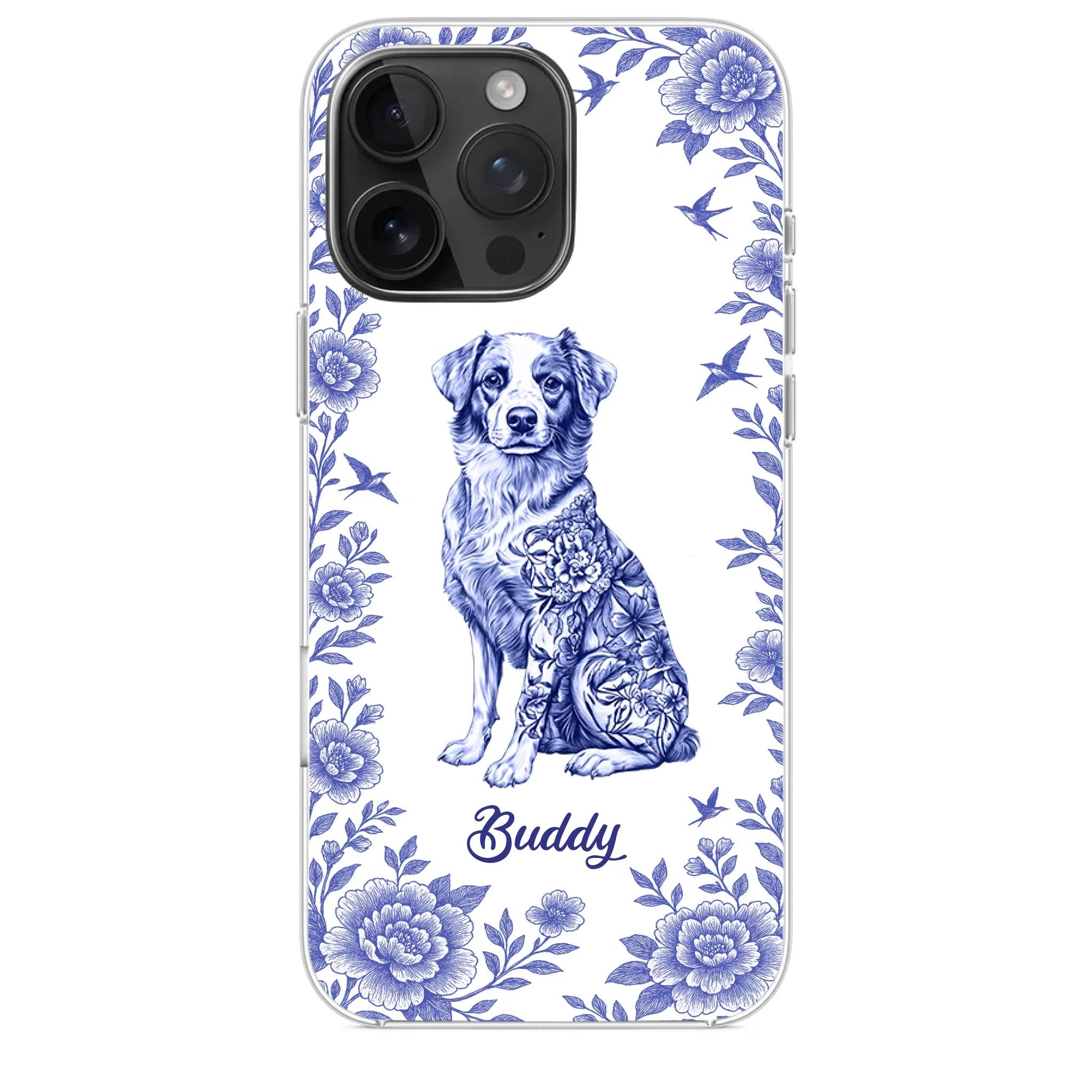 Elegance In Bloom, Love In Fur - Dog Personalized Custom Clear Phone Case - Gift For Pet Owners, Pet Lovers
