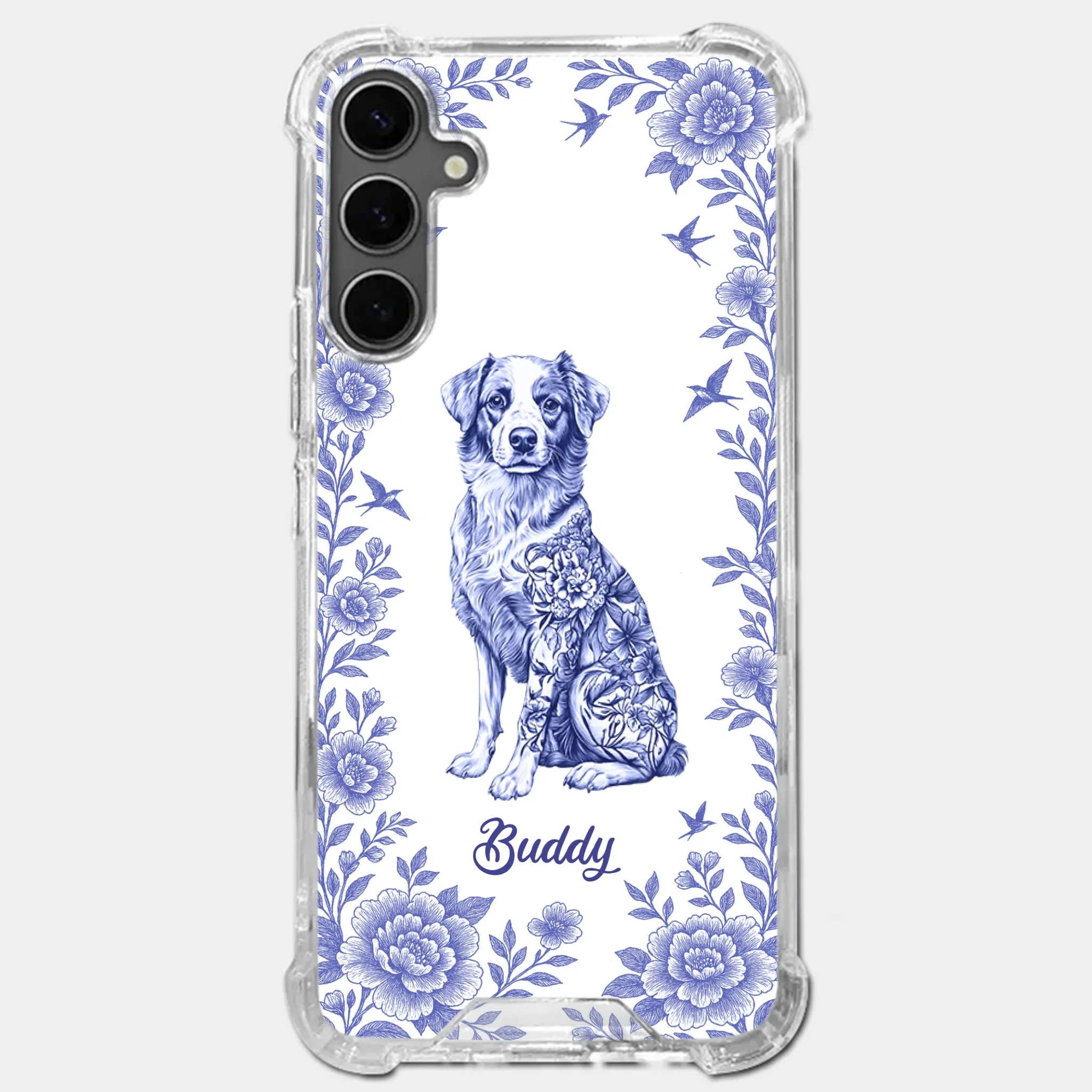 Elegance In Bloom, Love In Fur - Dog Personalized Custom Clear Phone Case - Gift For Pet Owners, Pet Lovers
