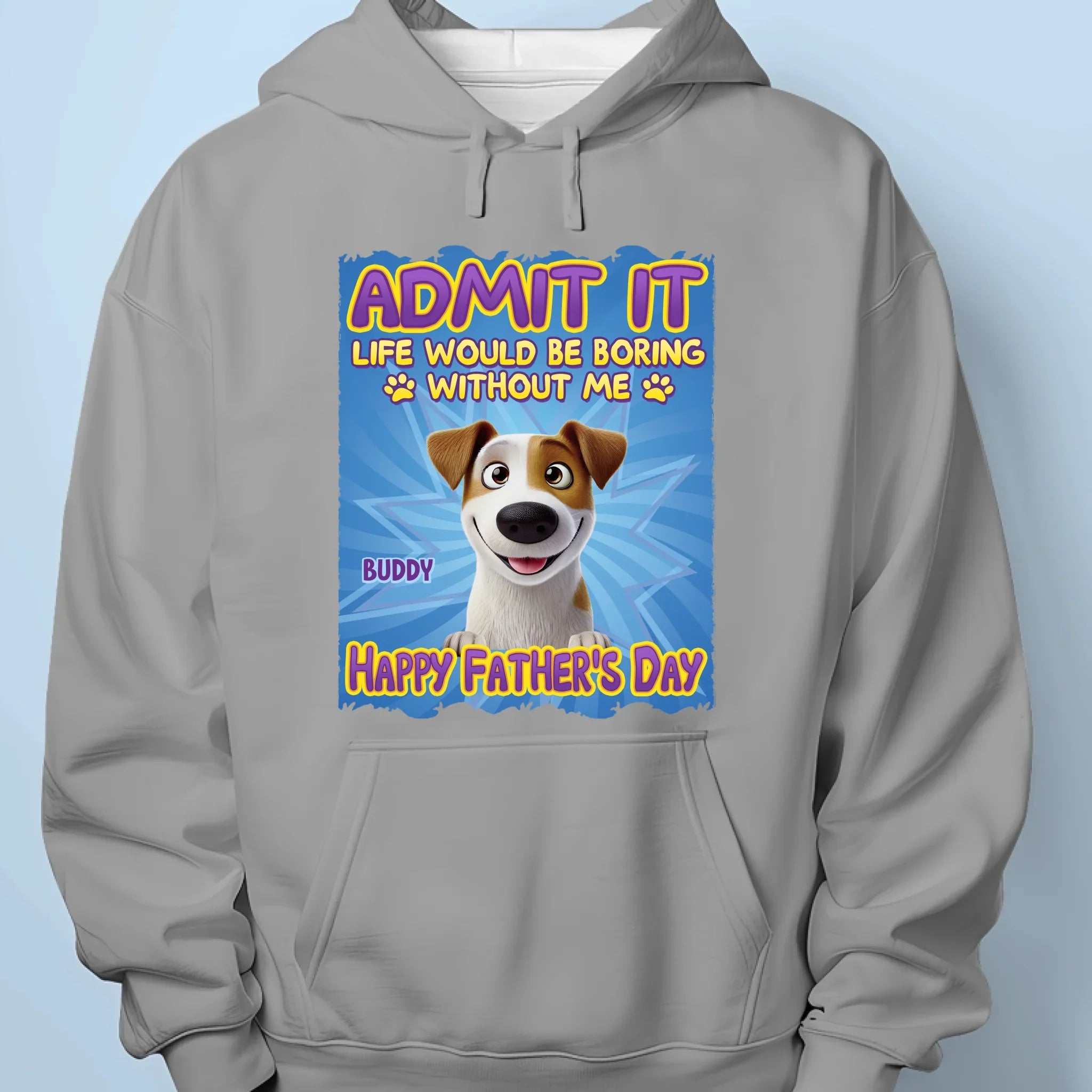Whispers Of Love In Blue - Dog & Cat Personalized Custom Unisex T-shirt, Premium T-shirt, Hoodie - Father's Day, Gift For Dad, Pet Owners, Pet Lovers