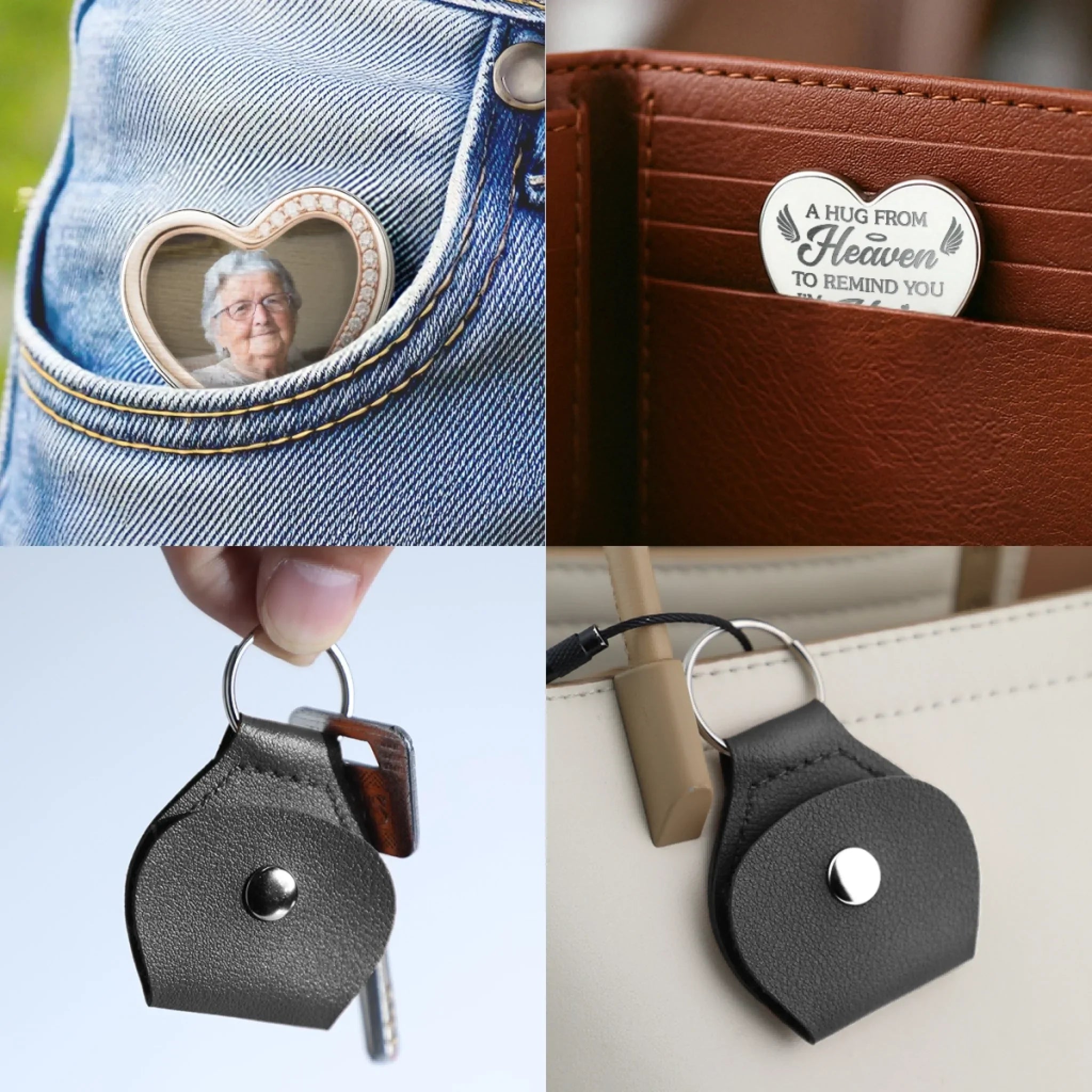 Custom Photo Missed Beyond Words - Memorial Personalized Custom Heart Pocket Hug - Sympathy Gift For Family Members