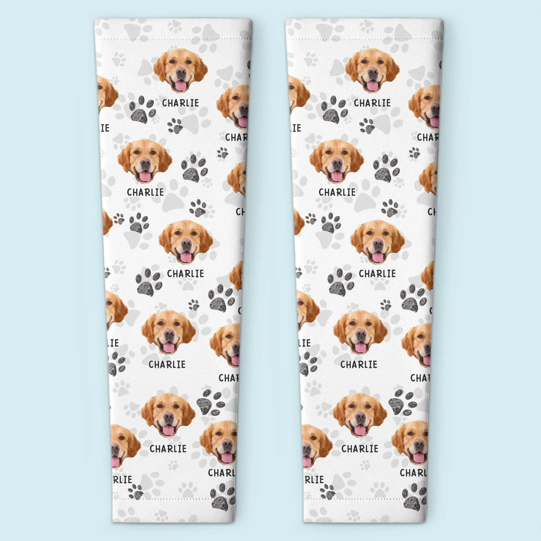 Custom Photo Powered By Paws And Unconditional Love - Dog & Cat Personalized Custom Tattoo Arm Sleeve - Summer Vacation Gift For Pet Owners, Pet Lovers