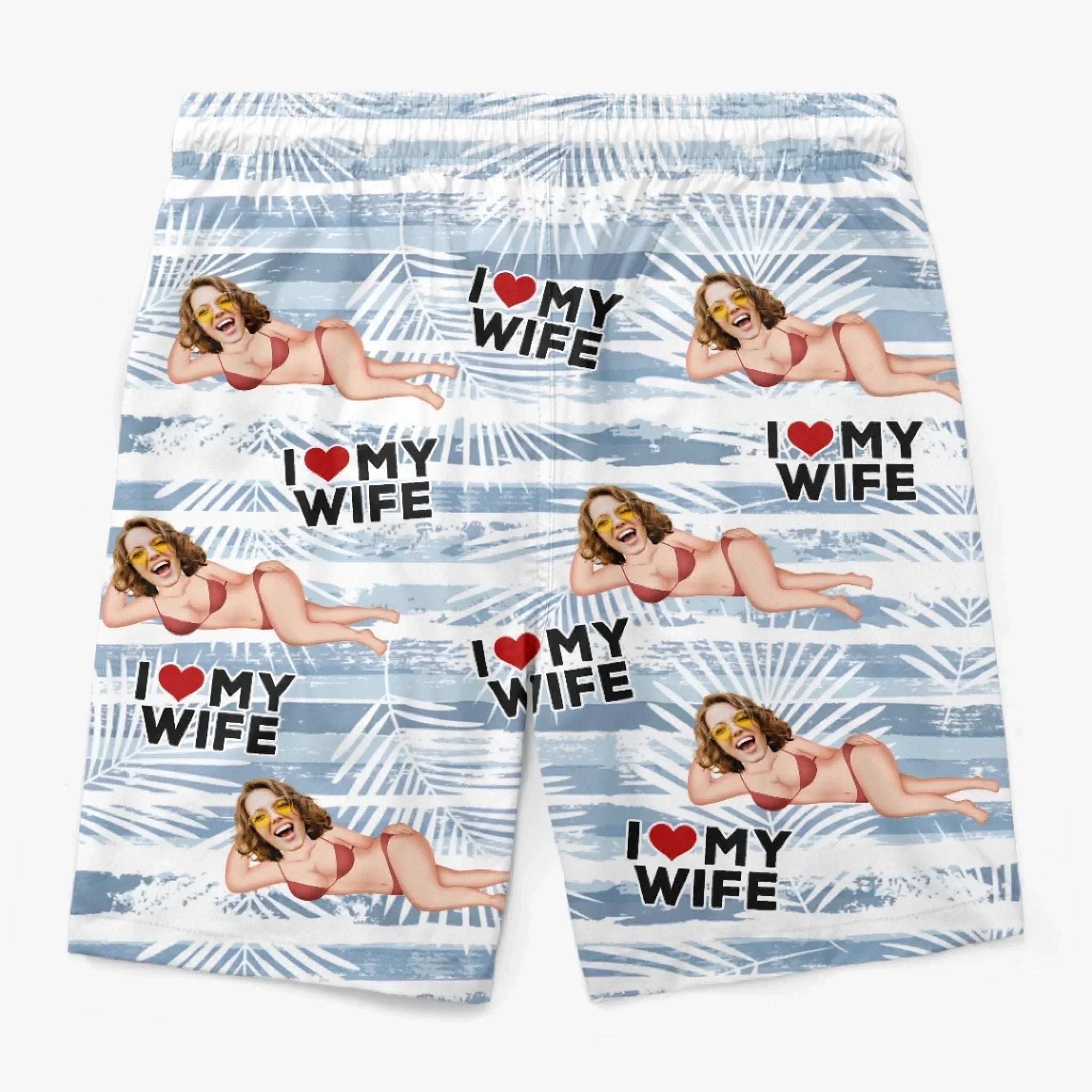 Custom Photo Tropical Hawaiian Aloha Men Beach Shorts - Summer Vacation And Travel Gifts For Husband And Wife, Him And Her - I Love My Destiny