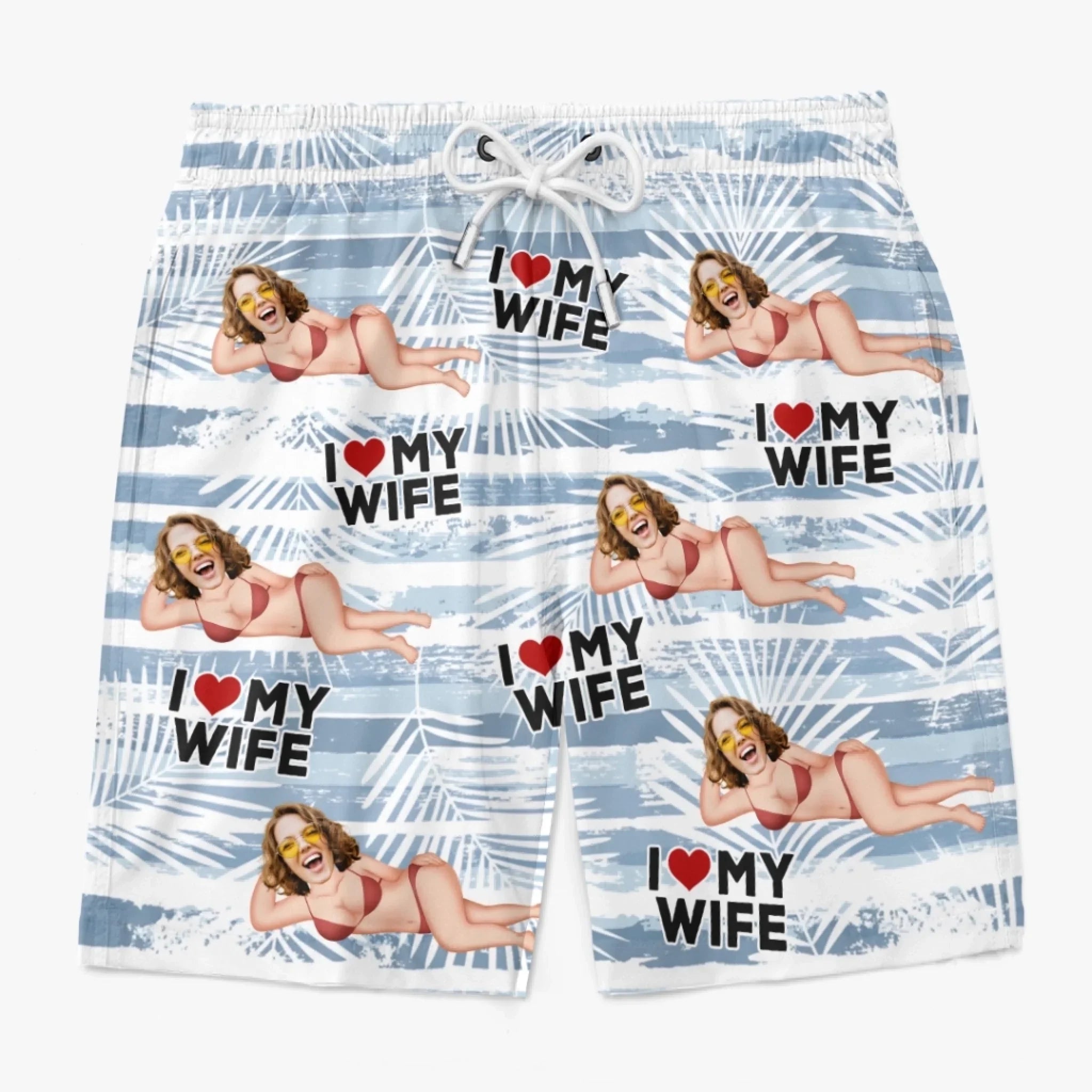 Custom Photo Tropical Hawaiian Aloha Men Beach Shorts - Summer Vacation And Travel Gifts For Husband And Wife, Him And Her - I Love My Destiny