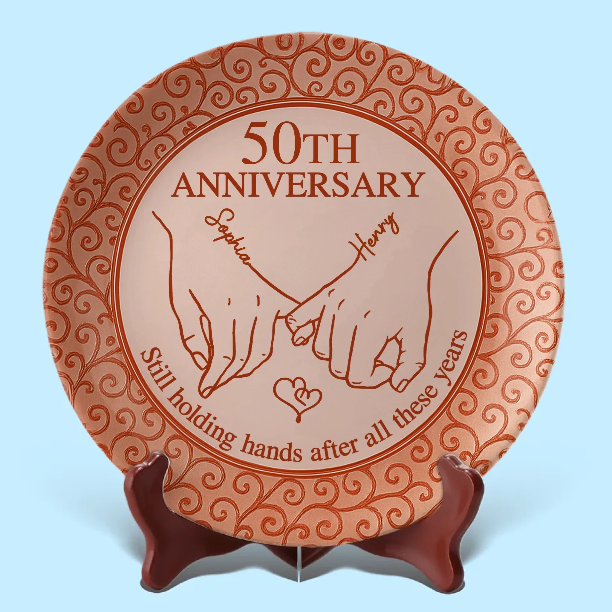 Our Love, Our Story - Couple Personalized Custom Ceramic Plate - Gift For Husband Wife, Anniversary