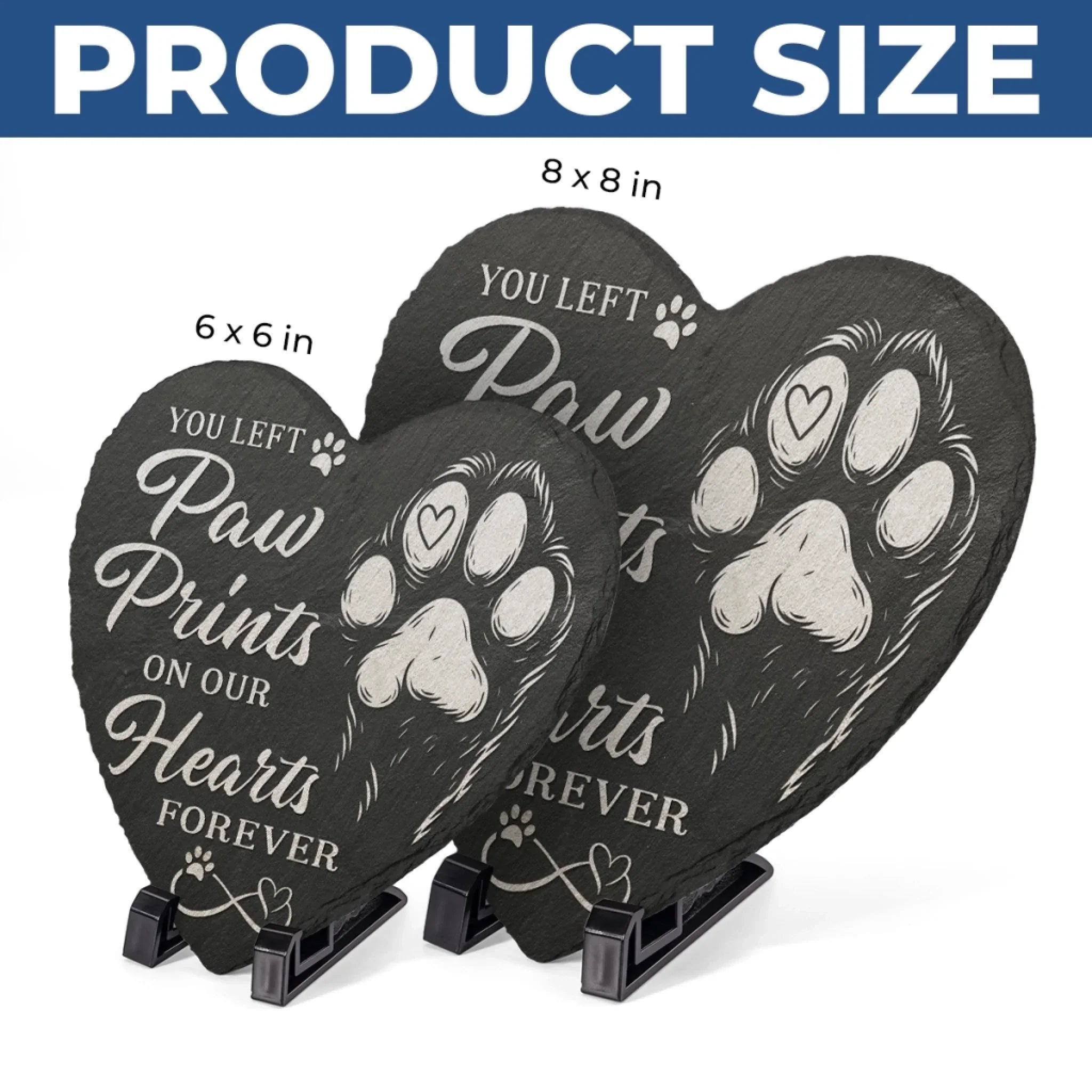 Our Cuddle Never Ends - Memorial Heart Shaped Stone With Stand - Sympathy Gift For Pet Owners, Pet Lovers