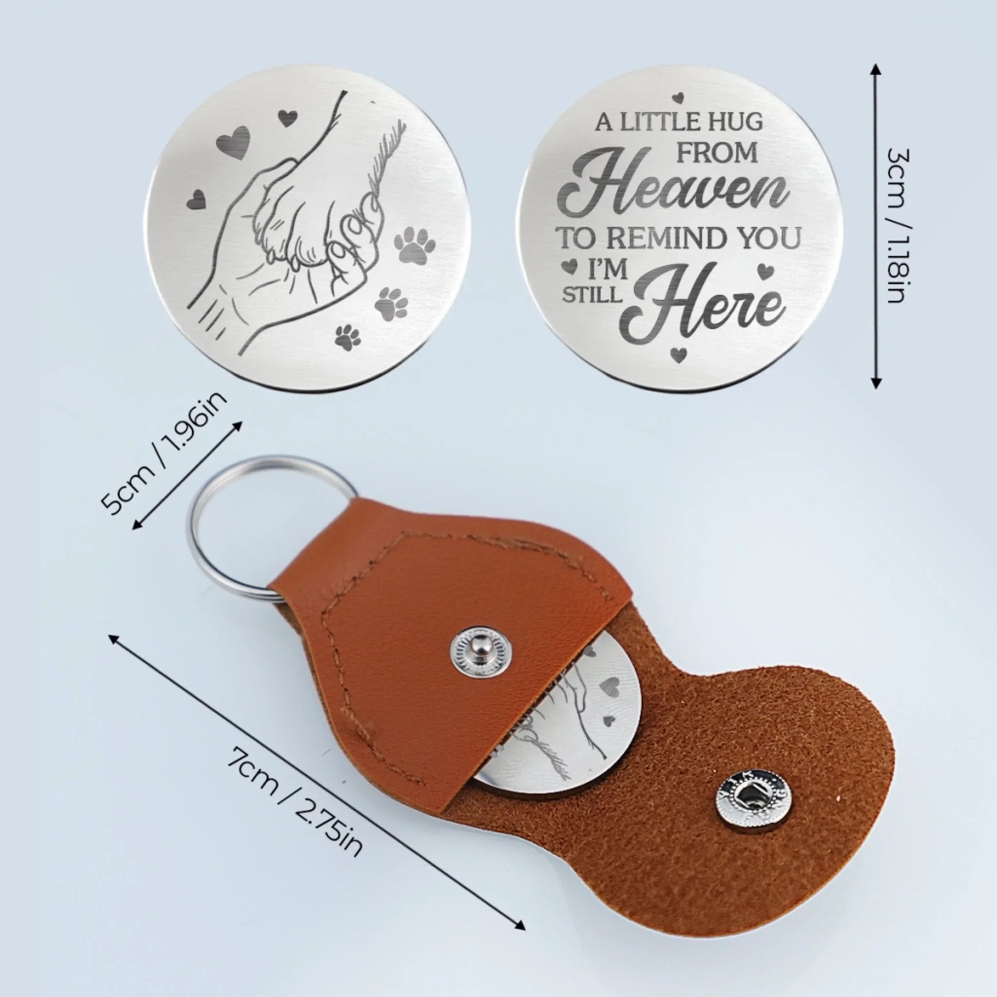 I'm With You, Always - Memorial Pocket Hug - Sympathy Gift For Pet Owners, Pet Lovers
