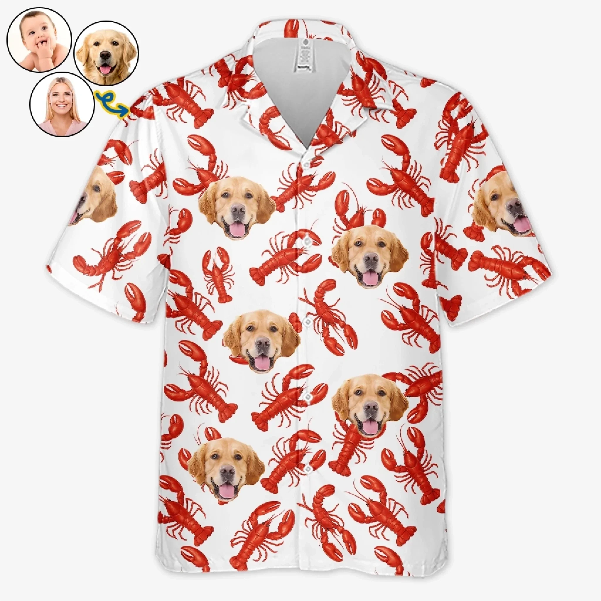 Custom Photo Life’s Better With Claws And Paws - Dog & Cat Personalized Custom Unisex Tropical Hawaiian Aloha Shirt - Summer Vacation Gift, Gift For Pet Owners, Pet Lovers
