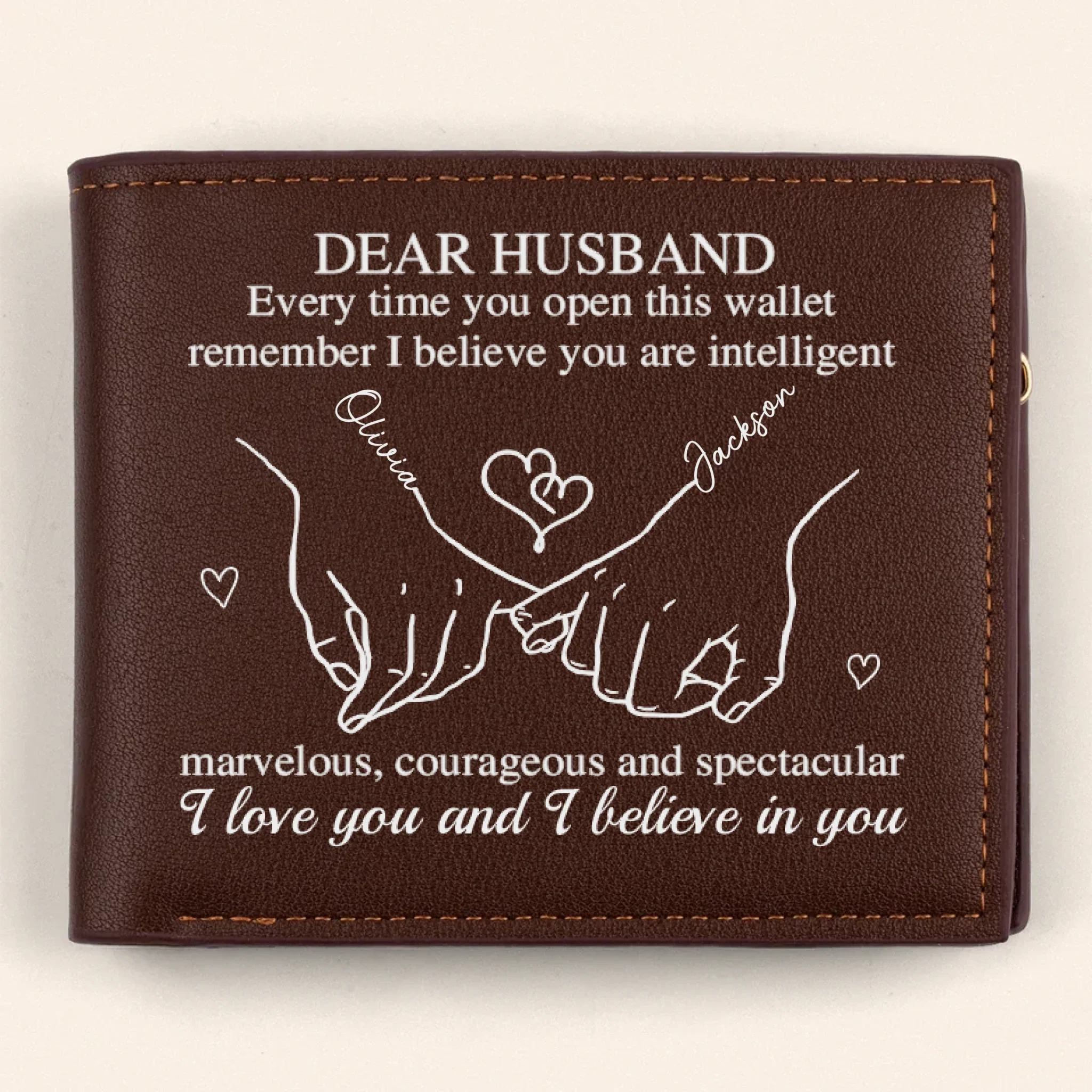 You Complete Every Part Of Me - Couple Personalized Custom Double-Sided Printed Leather Wallet - Gift For Husband Wife, Anniversary