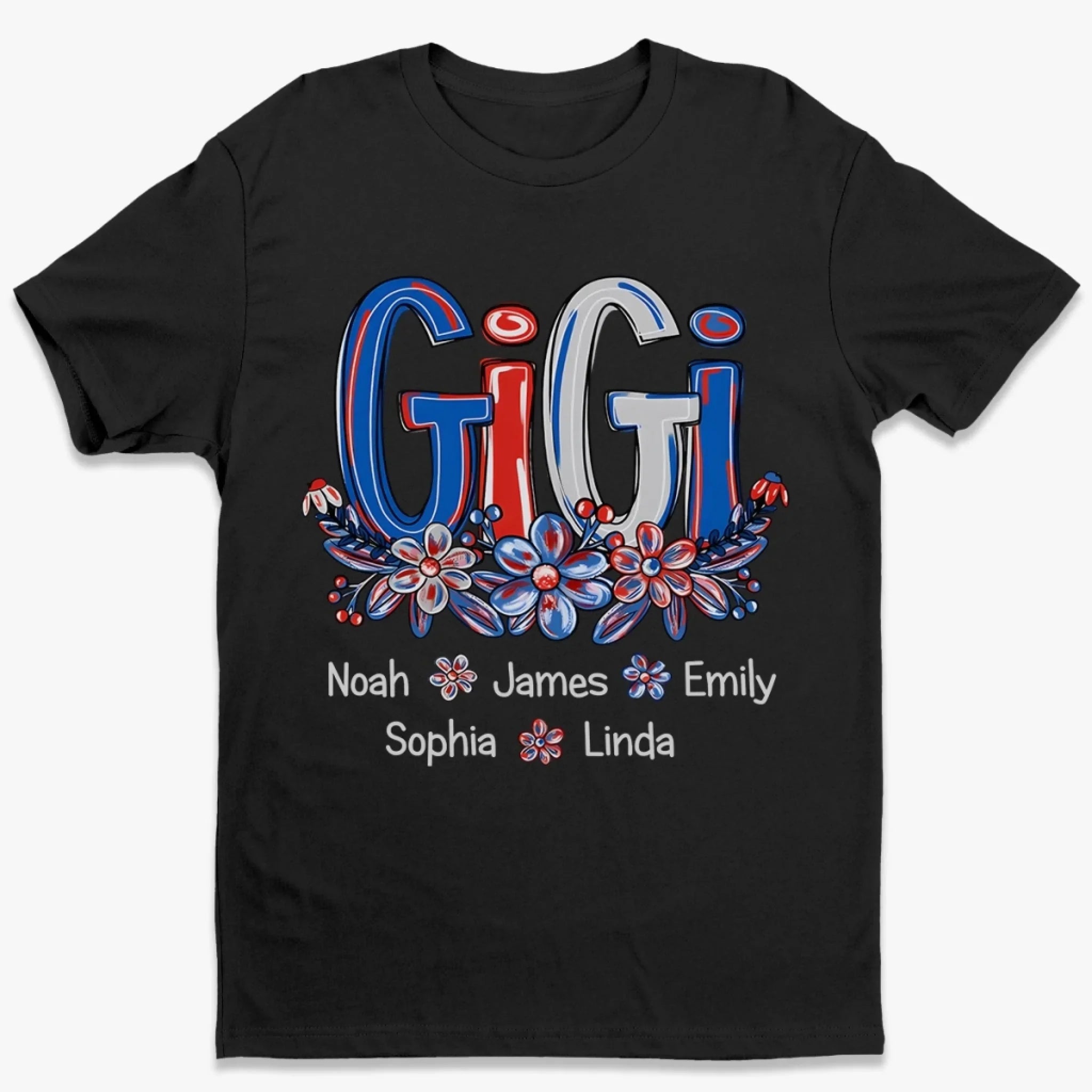 Proud Gigi Vibes - Family Personalized Custom Unisex T-shirt, Premium T-shirt, Hoodie - 4th Of July, Gift For Mom, Grandma