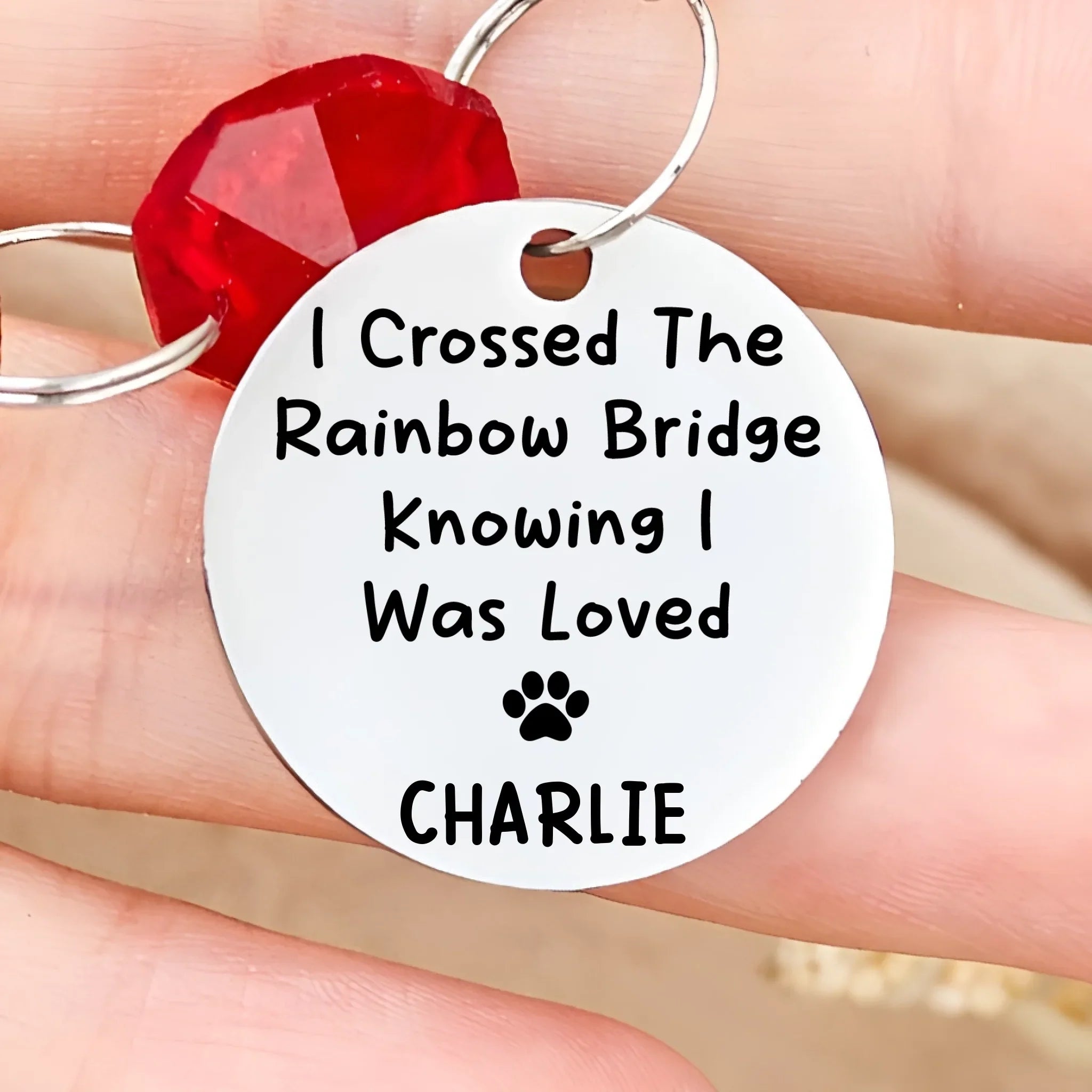 Forever In My Heart - Memorial Personalized Custom Rainbow Bridge Suncatcher - Sympathy Gift For Pet Owners, Pet Lovers
