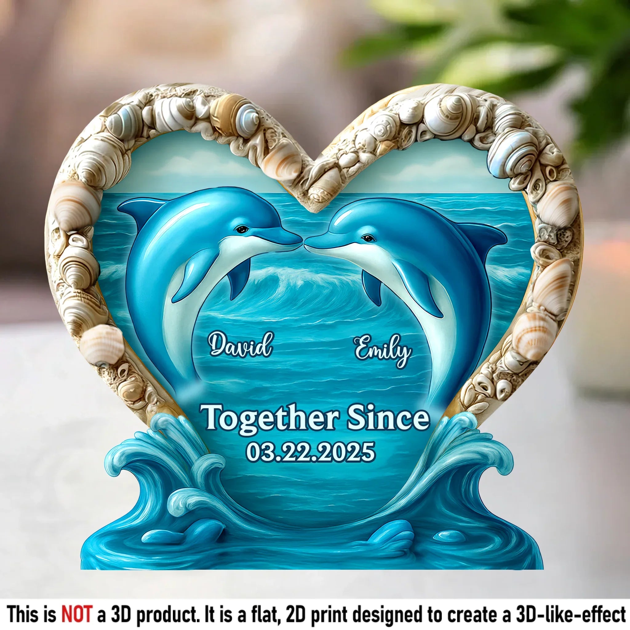 Custom Shaped Acrylic Plaque - Personalized Anniversary Wedding Gifts For Husband And Wife, Him And Her - Deep Love, Endless Blue