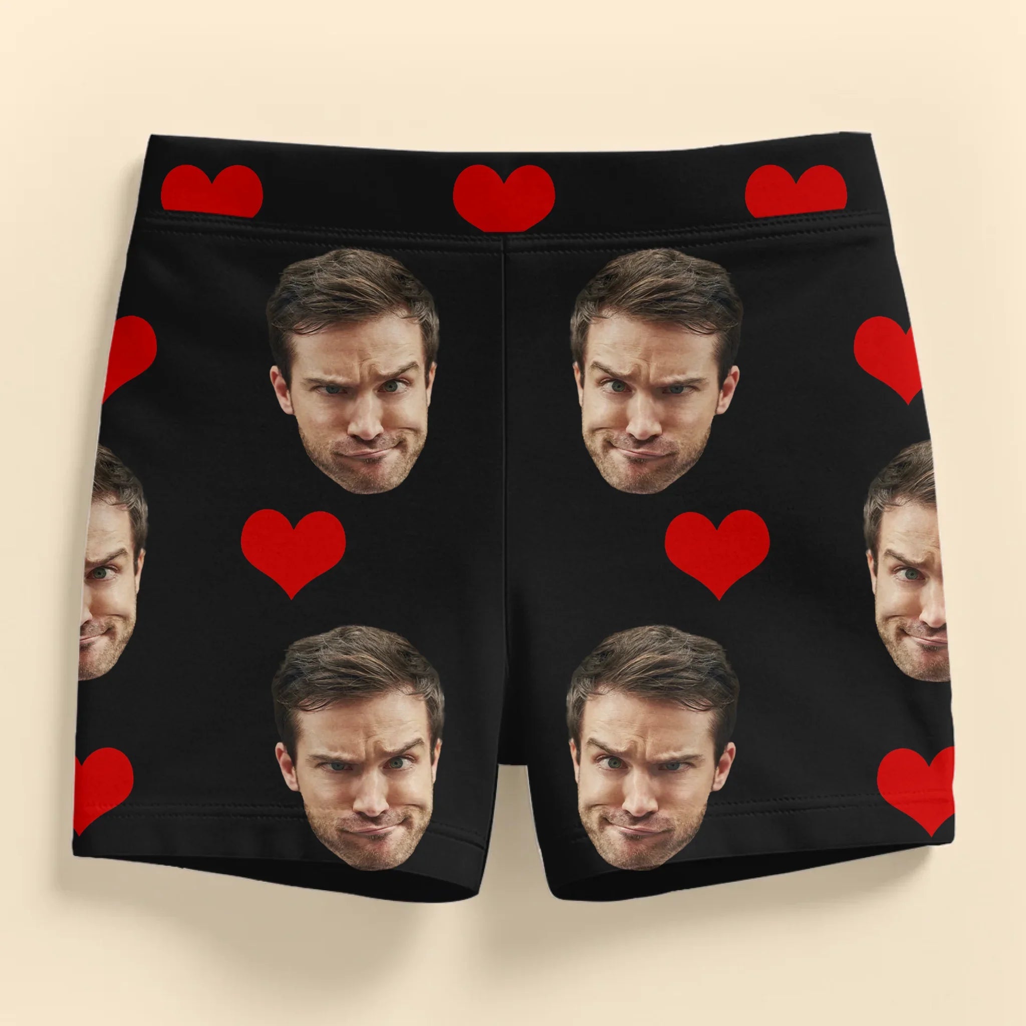 Custom Photo Short Leggings - Personalized Personalized Gifts For Husband And Wife, Him And Her - Wrapped In Your Love
