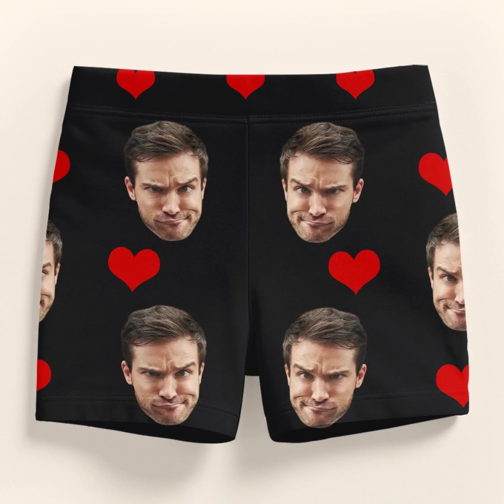 Custom Photo Short Leggings - Personalized Personalized Gifts For Husband And Wife, Him And Her - Wrapped In Your Love