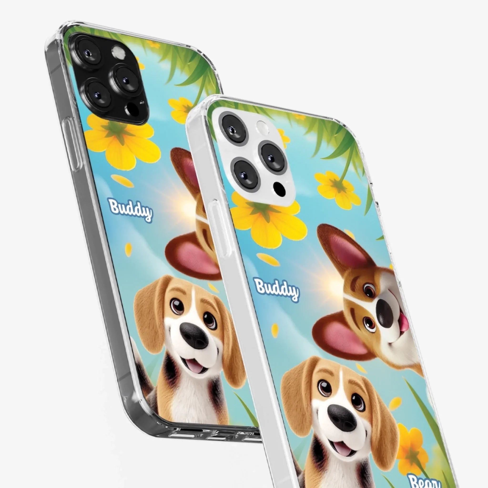 Custom Clear Phone Case - Personalized Birthday Gifts For Dog Lovers, Dog Dad And Mom - You Light Up My Day