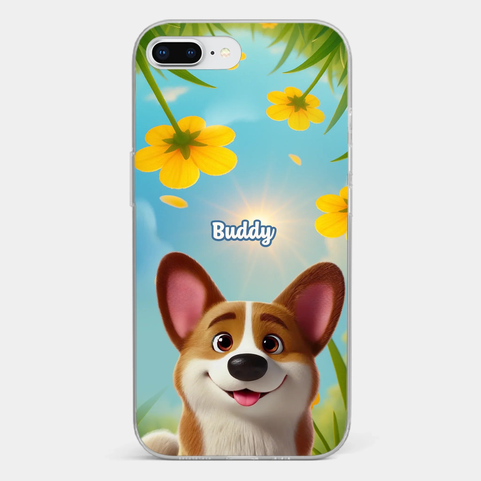Custom Clear Phone Case - Personalized Birthday Gifts For Dog Lovers, Dog Dad And Mom - You Light Up My Day
