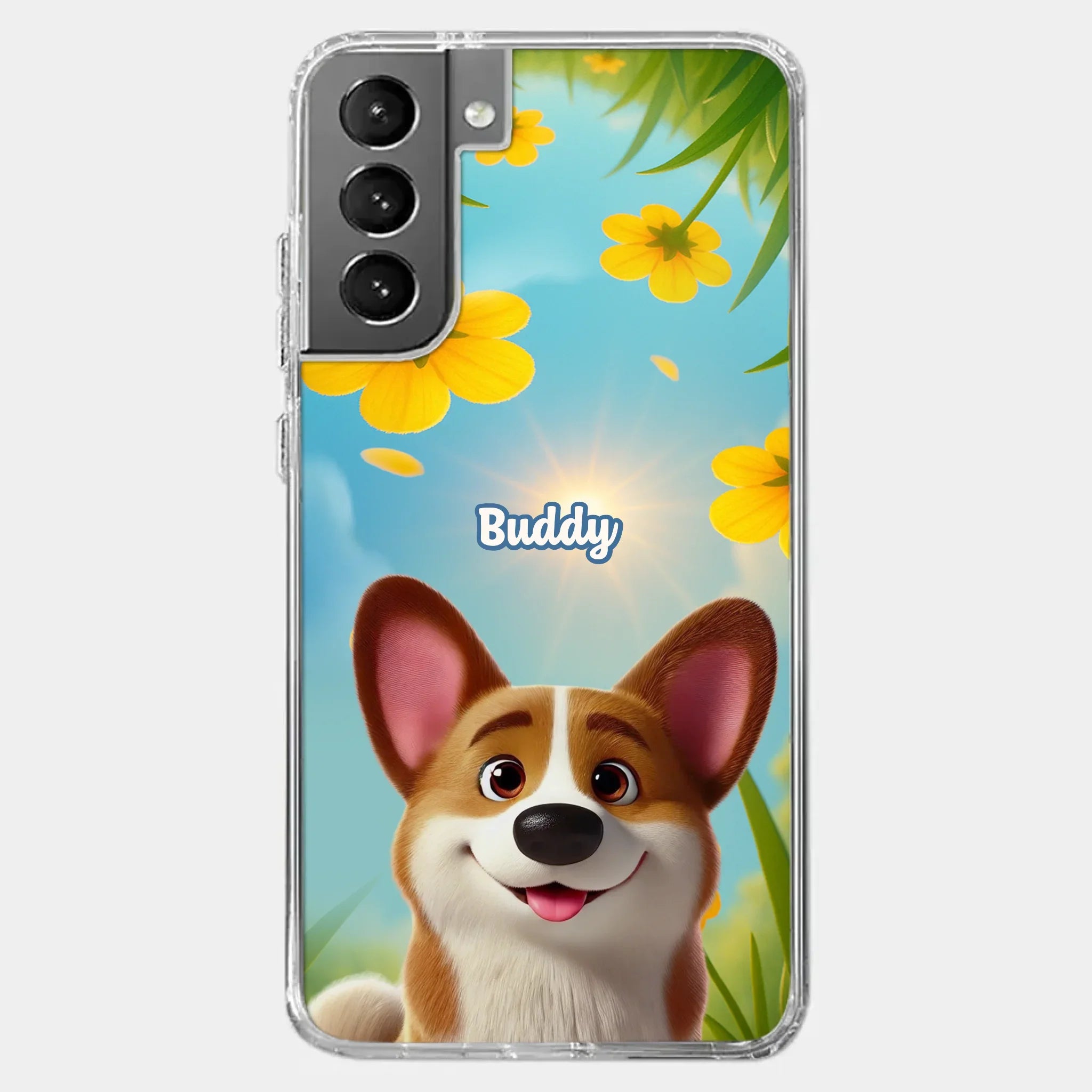 Custom Clear Phone Case - Personalized Birthday Gifts For Dog Lovers, Dog Dad And Mom - You Light Up My Day