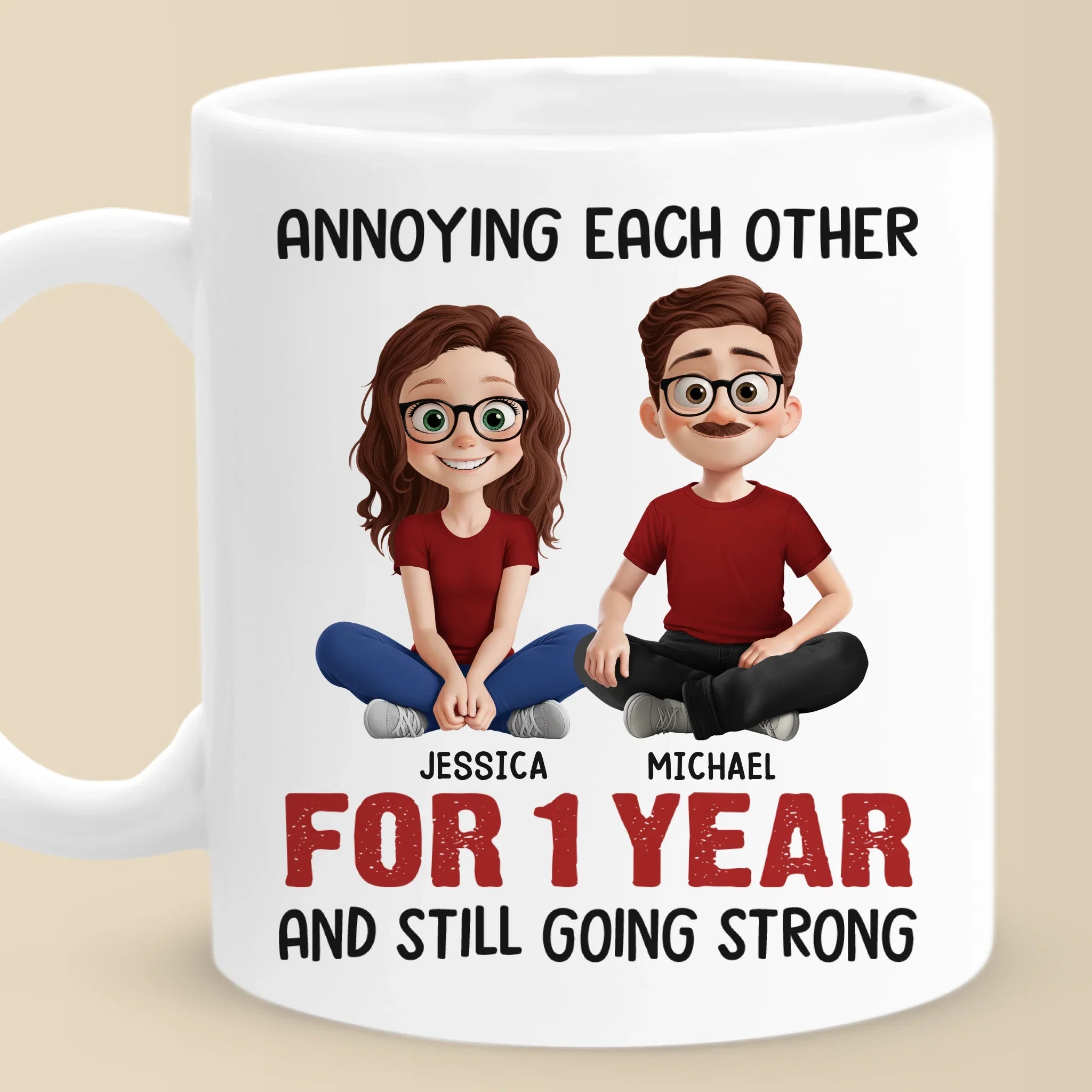 Custom Mug - Personalized Anniversary Wedding Gifts For Husband And Wife, Him And Her - Still Tolerating Each Other