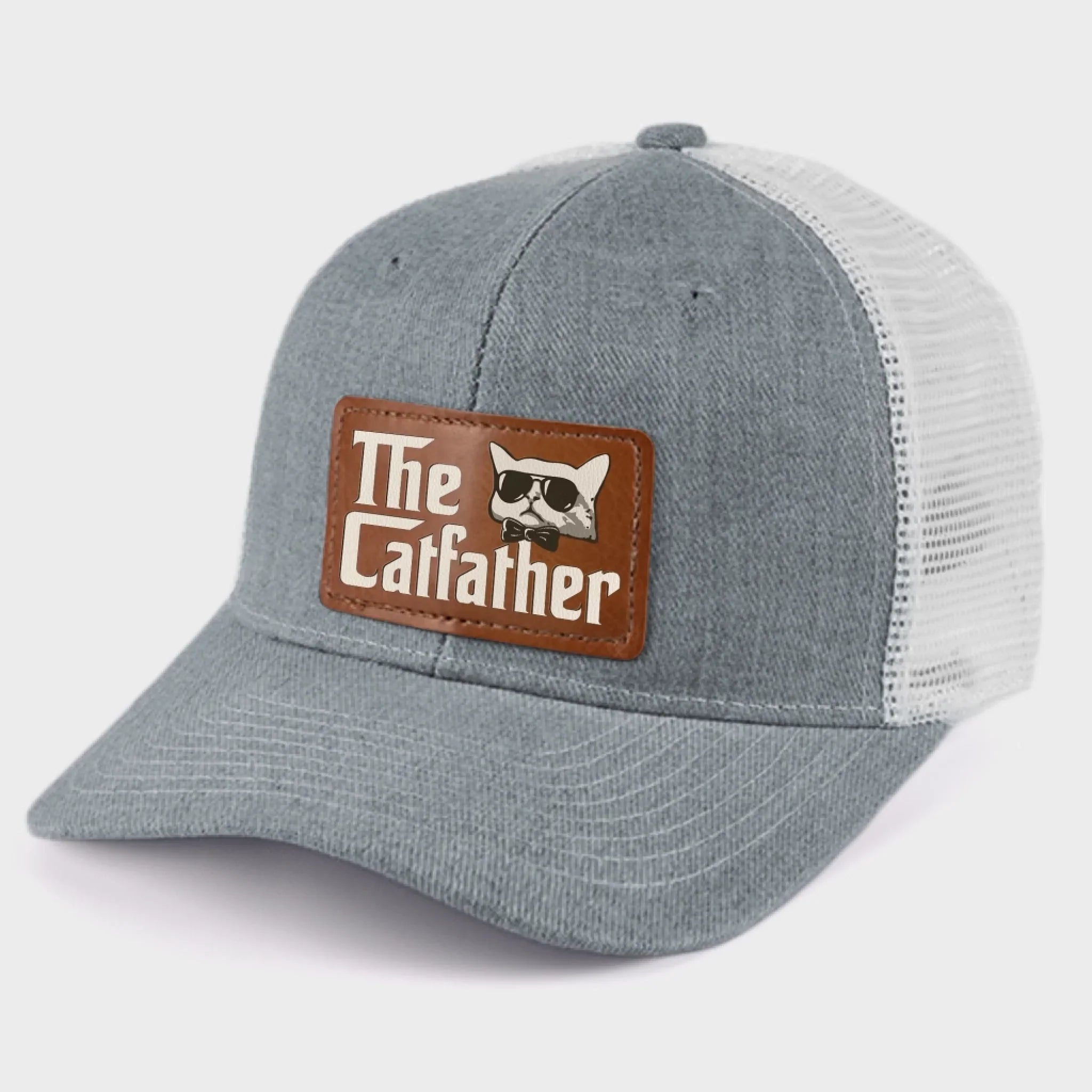 Leather Patch Hat - Birthday Gifts For Cat Lovers, Cat Dad - The Catfather