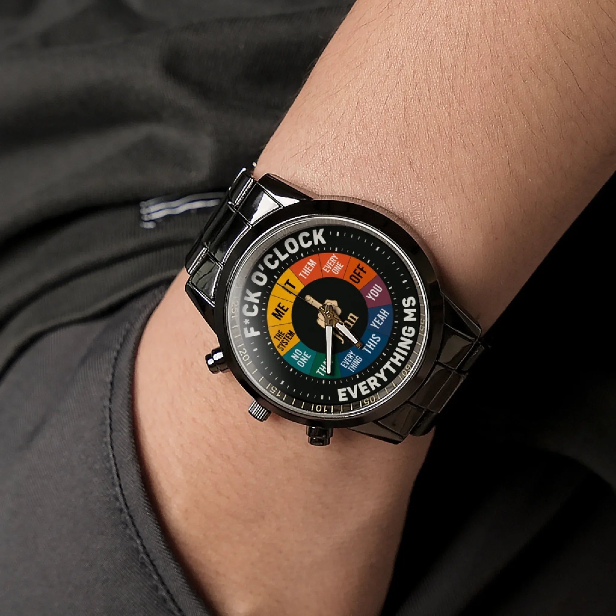 Custom Men's Watch - Personalized Funny Gift For Friend, Coworker, Family Member - Whatever Time It Is