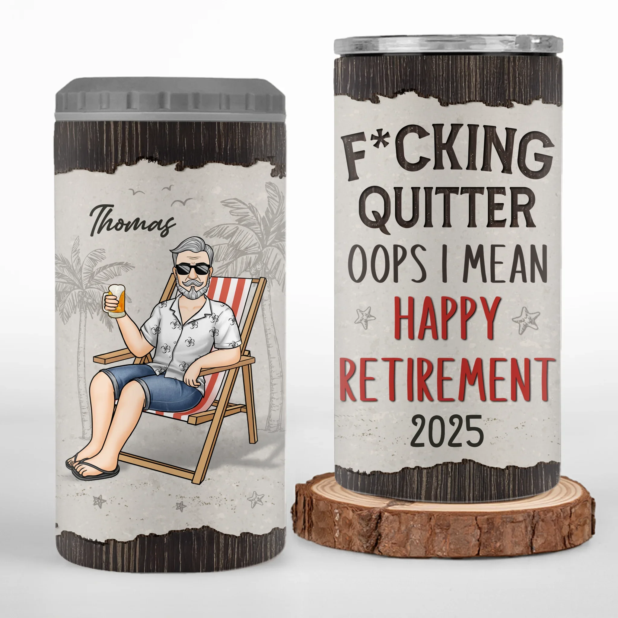 Custom 4 In 1 Can Cooler Tumbler - Personalized Retirement Gifts For Women, Men - Master Of Relaxation