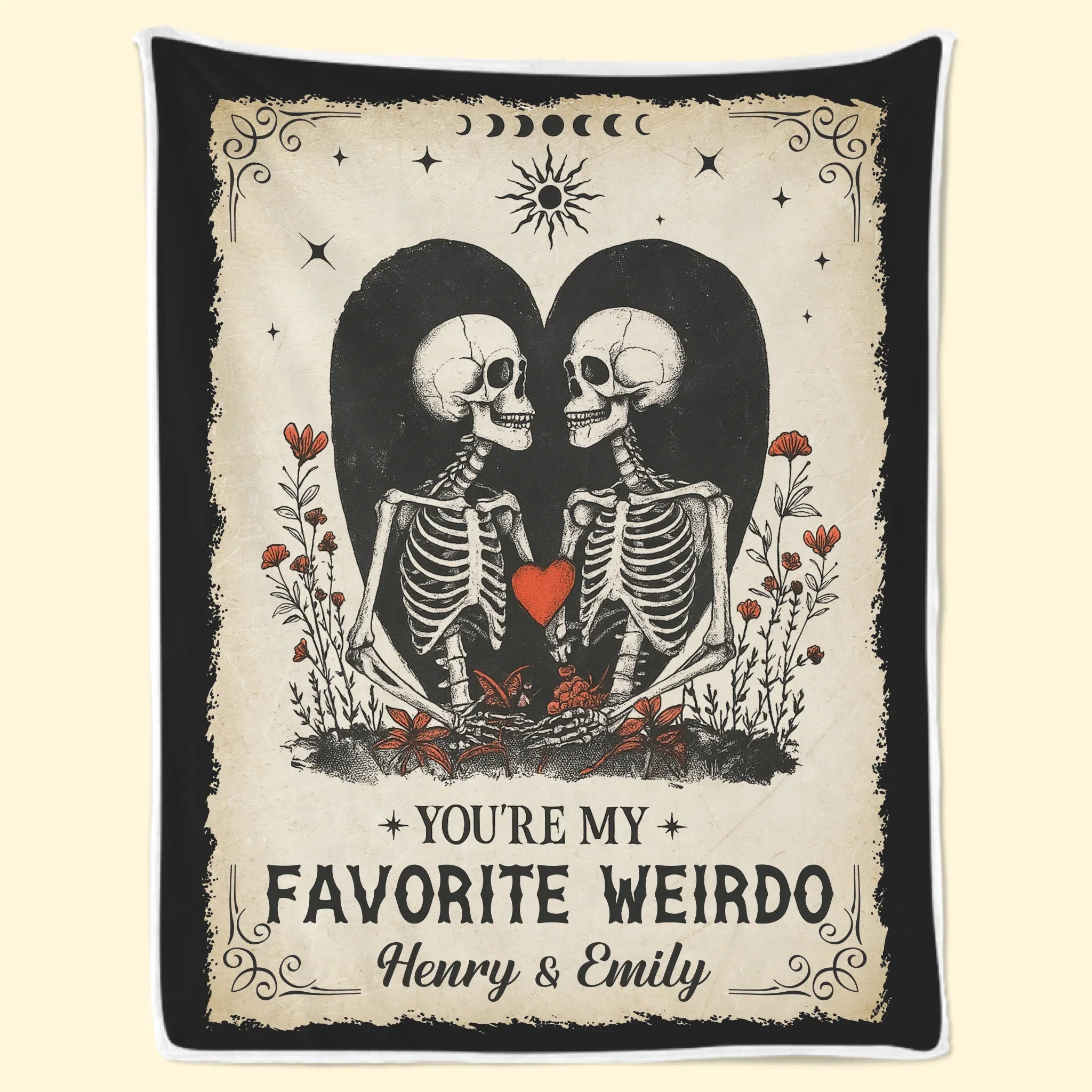 Custom Blanket - Personalized Anniversary Wedding Gifts For Husband And Wife, Him And Her - Weirdos In Love