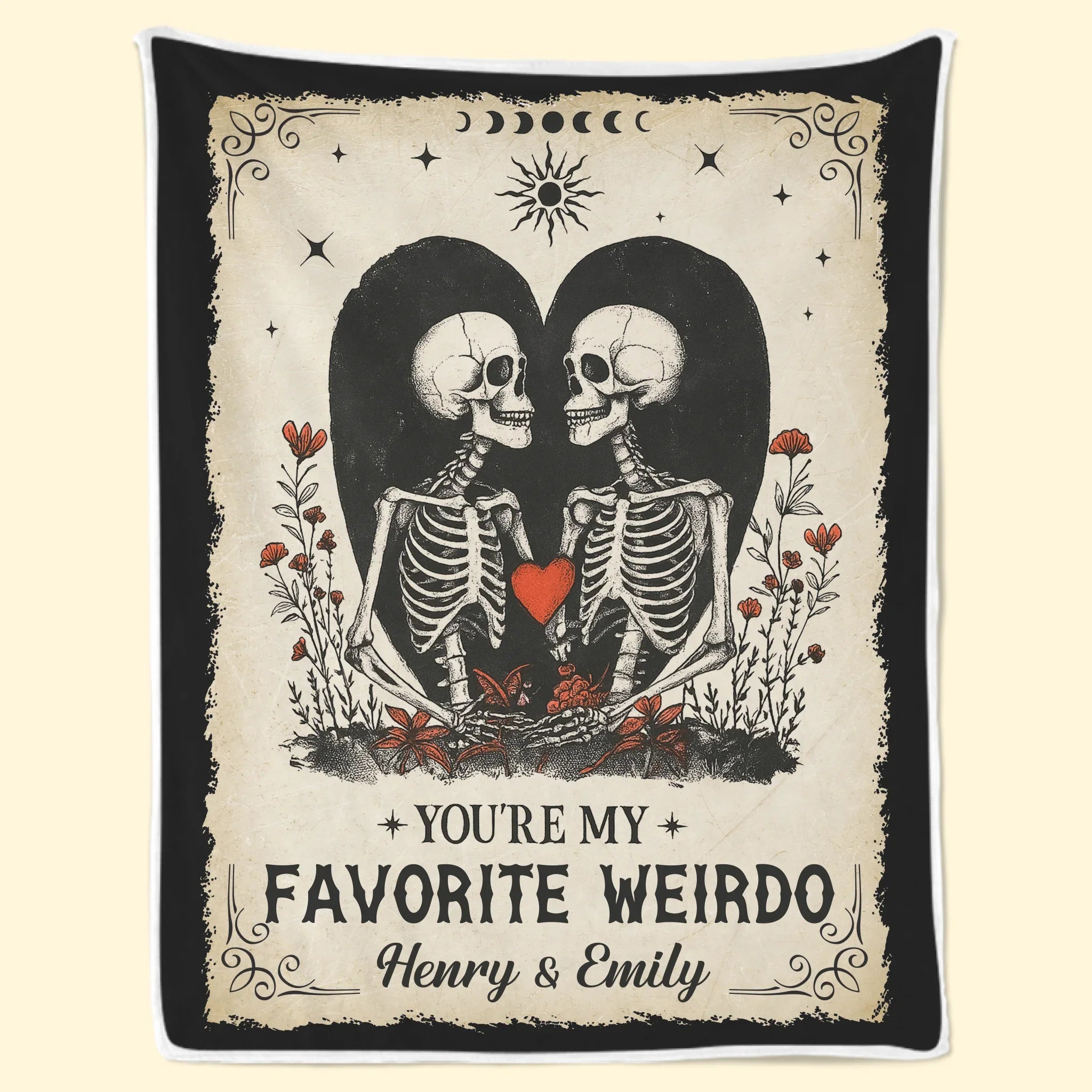 Custom Blanket - Personalized Anniversary Wedding Gifts For Husband And Wife, Him And Her - Weirdos In Love