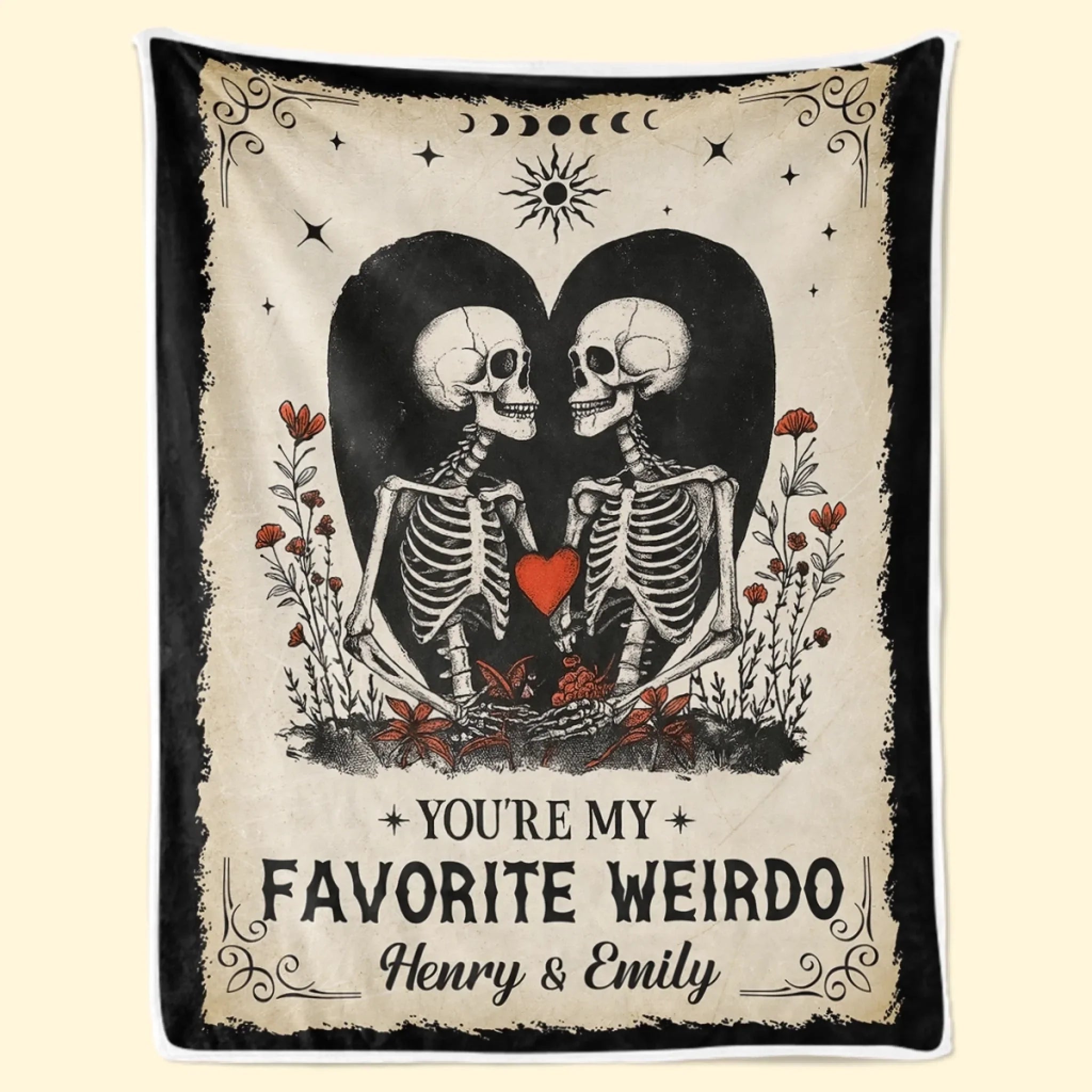 Custom Blanket - Personalized Anniversary Wedding Gifts For Husband And Wife, Him And Her - Weirdos In Love