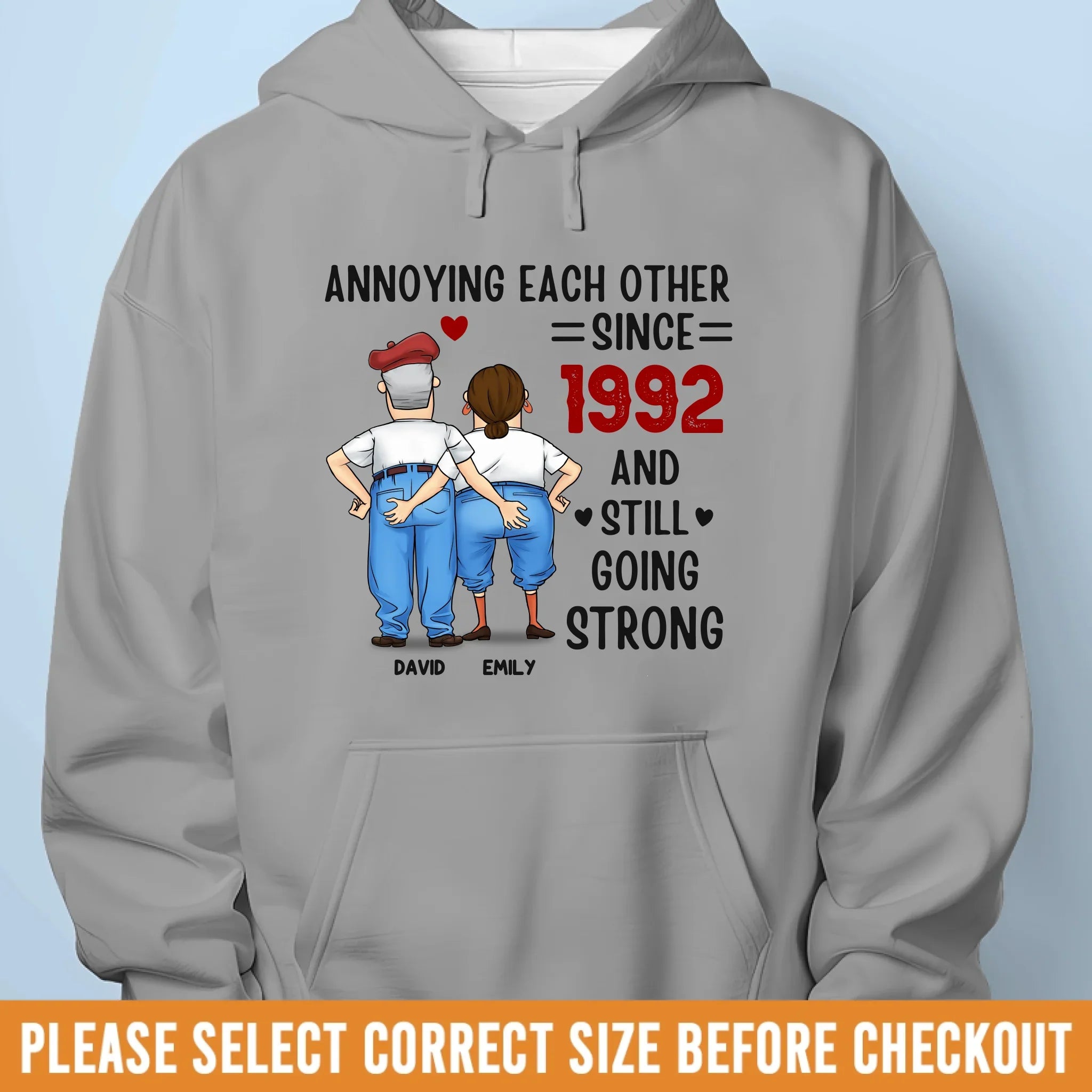 Custom Unisex T-shirt, Premium T-shirt, Hoodie - Personalized Anniversary Wedding Gifts For Husband And Wife, Him And Her - Still Annoyed, Still In Love