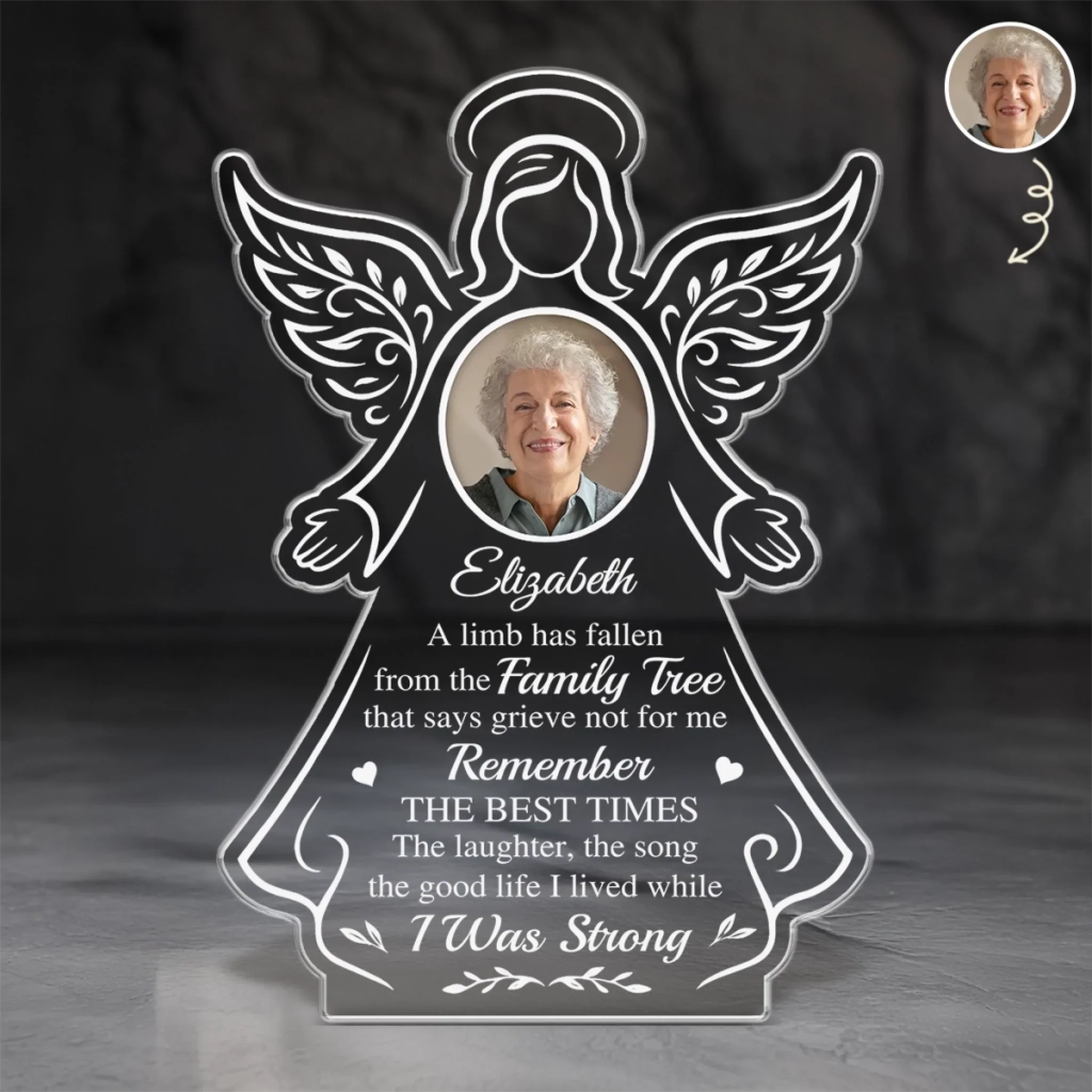 Custom Photo Acrylic Plaque - Personalized Memorial Sympathy Gifts For Loss Of Mom, Dad - A Life Beautifully Remembered