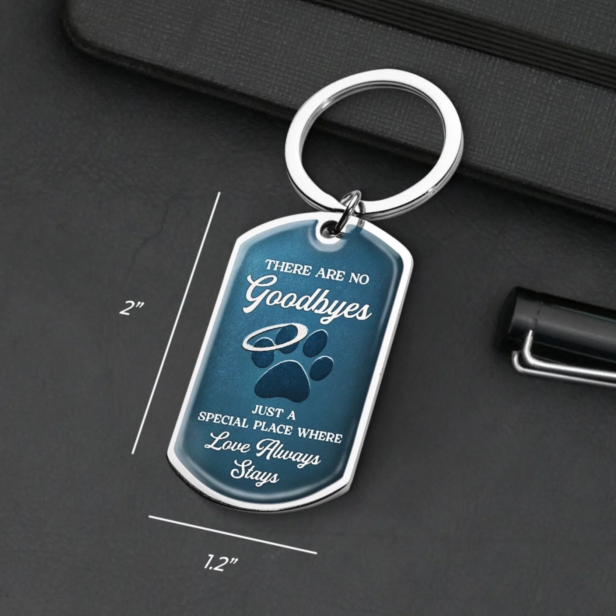 Custom Photo Keychain - Personalized Pet Memorial Gifts For Dogs, Cats - My Guardian Angel