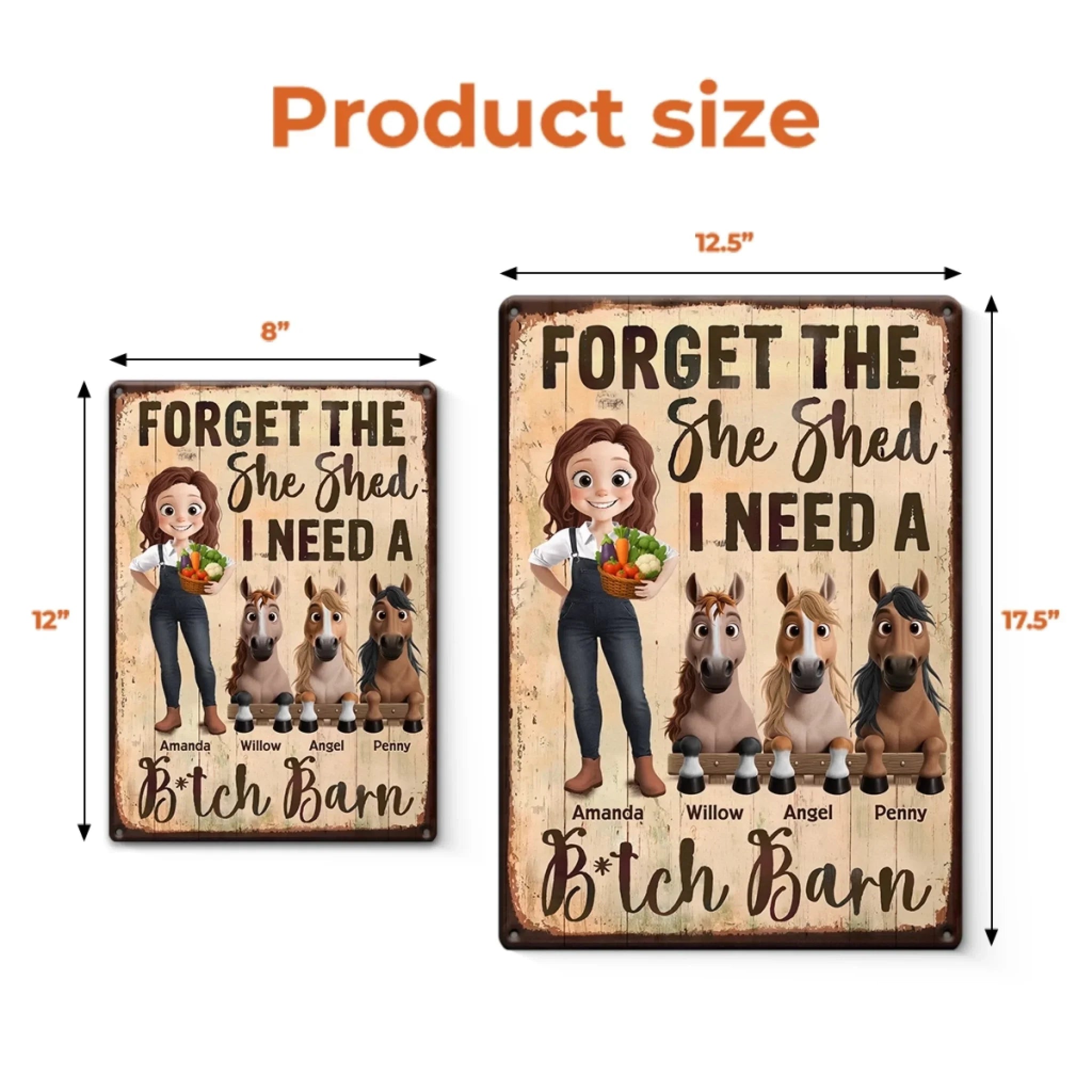 Custom Home Decor Metal Sign - Personalized Birthday Gifts For Men And Women, Horse Lovers - Living My Best Barn Life