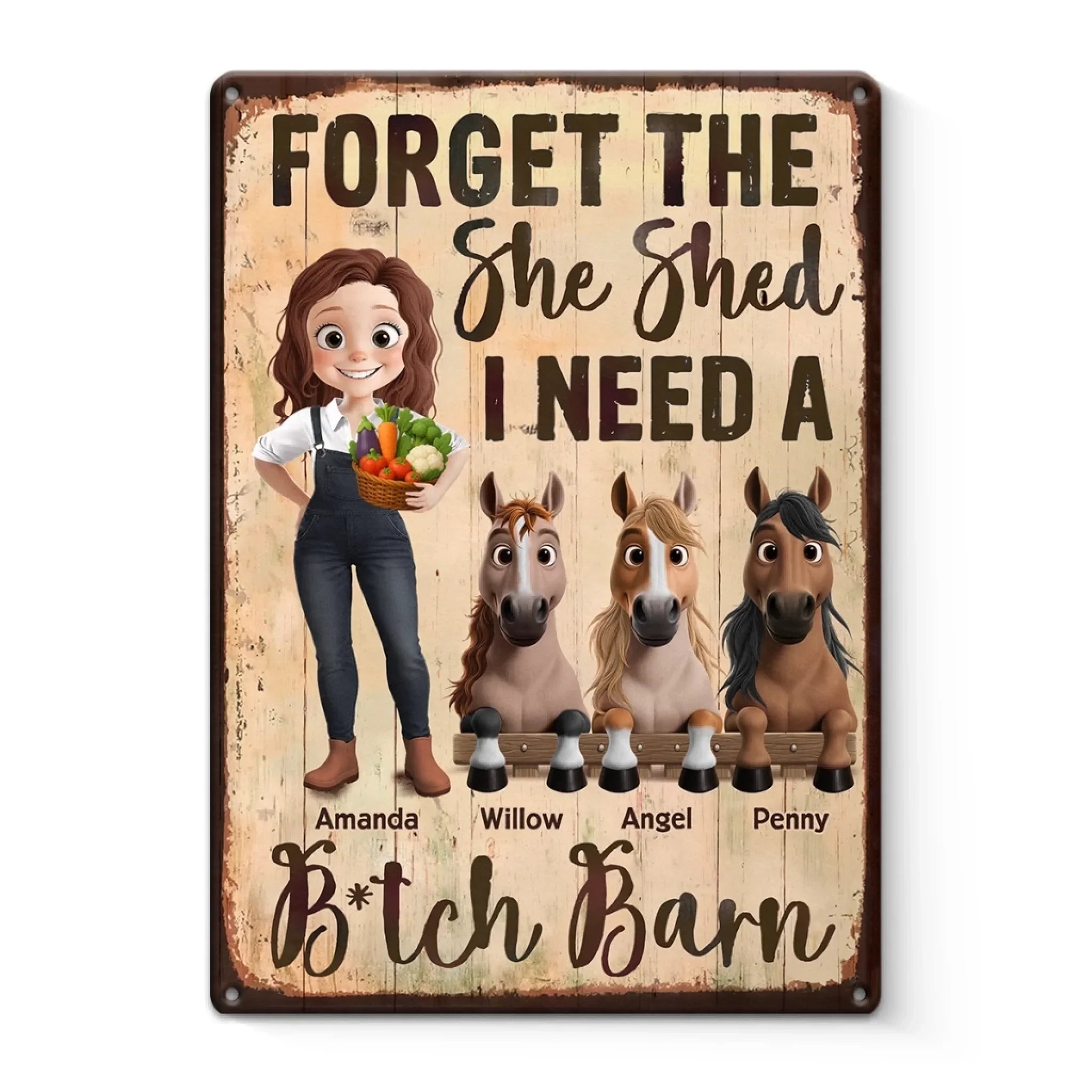 Custom Home Decor Metal Sign - Personalized Birthday Gifts For Men And Women, Horse Lovers - Living My Best Barn Life