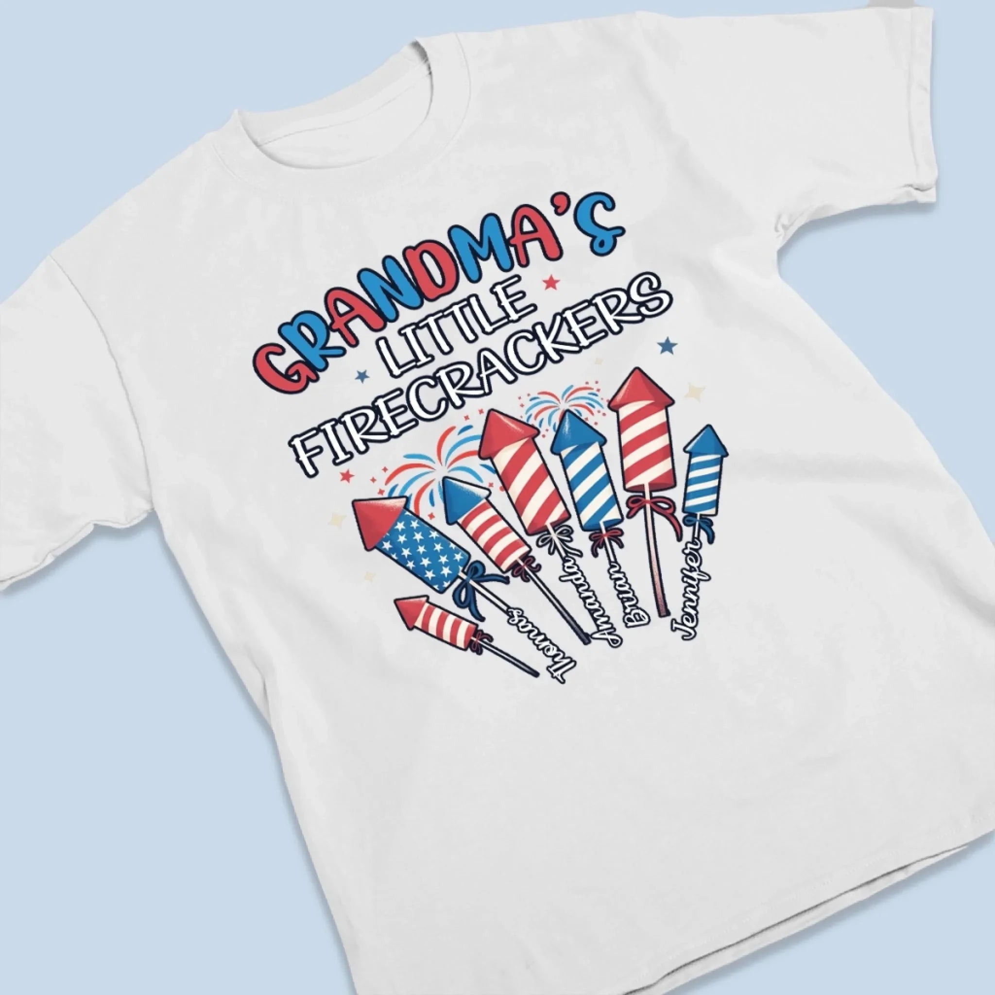 Custom Unisex T-shirt, Premium T-shirt, Hoodie - Personalized 4th Of July Gifts For Mom, Grandma - Spark Joy With Tiny Firecrackers