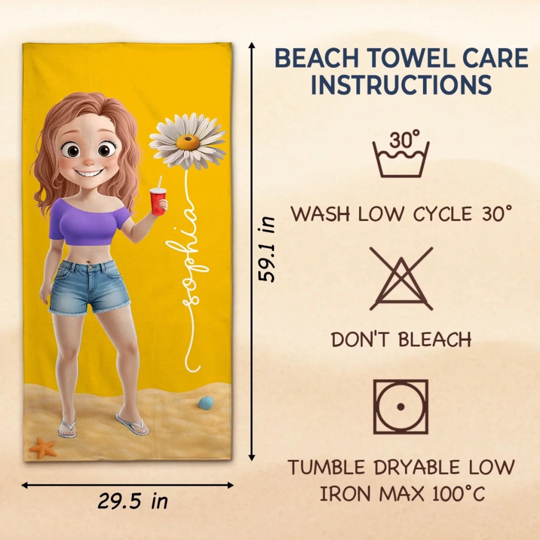 Custom Beach Towel - Personalized Summer Vacation And Travel Gifts For Women, Men - Tan Lines And Good Times