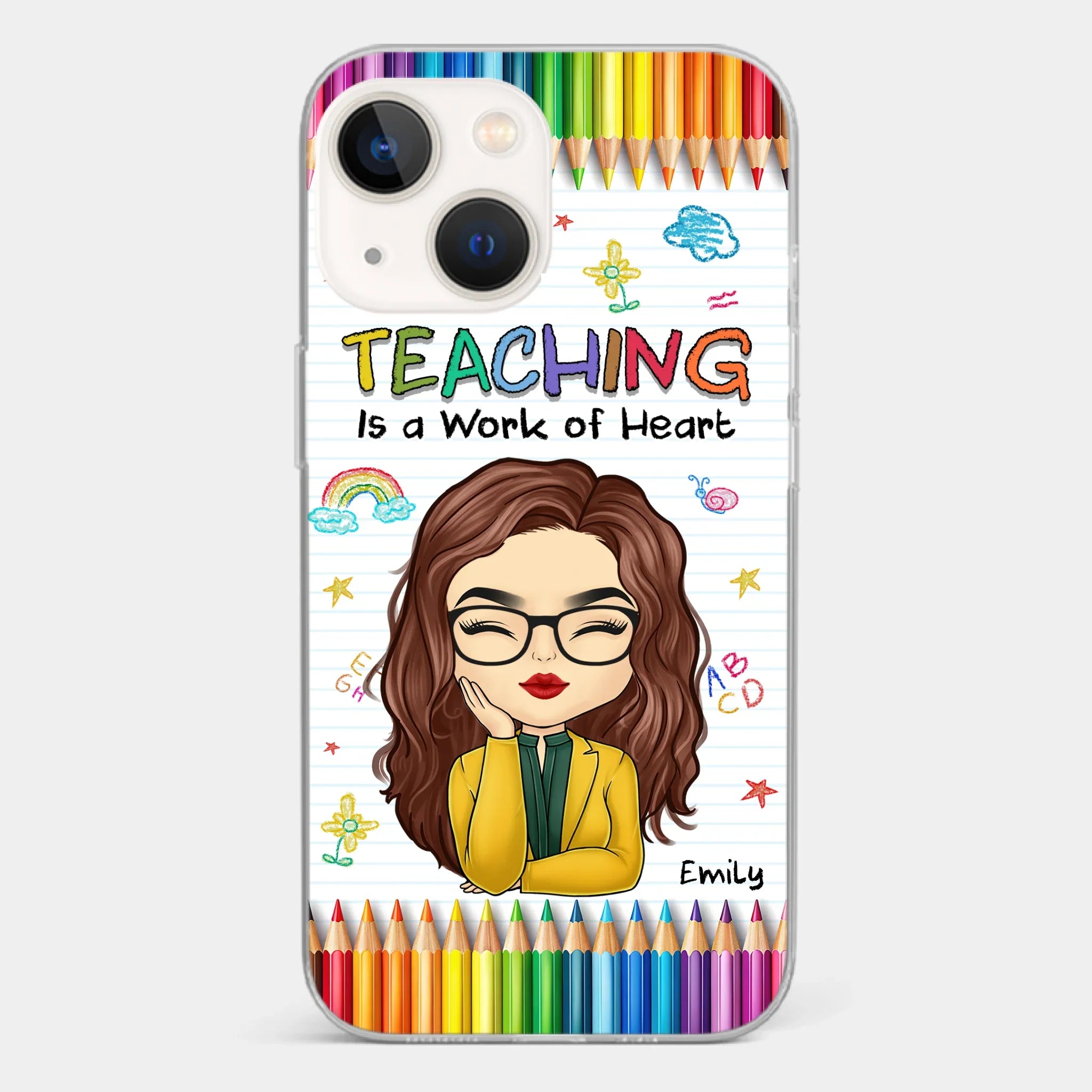 Custom Clear Phone Case - Personalized Birthday Gifts For Teachers - Teachers Grow Dreams