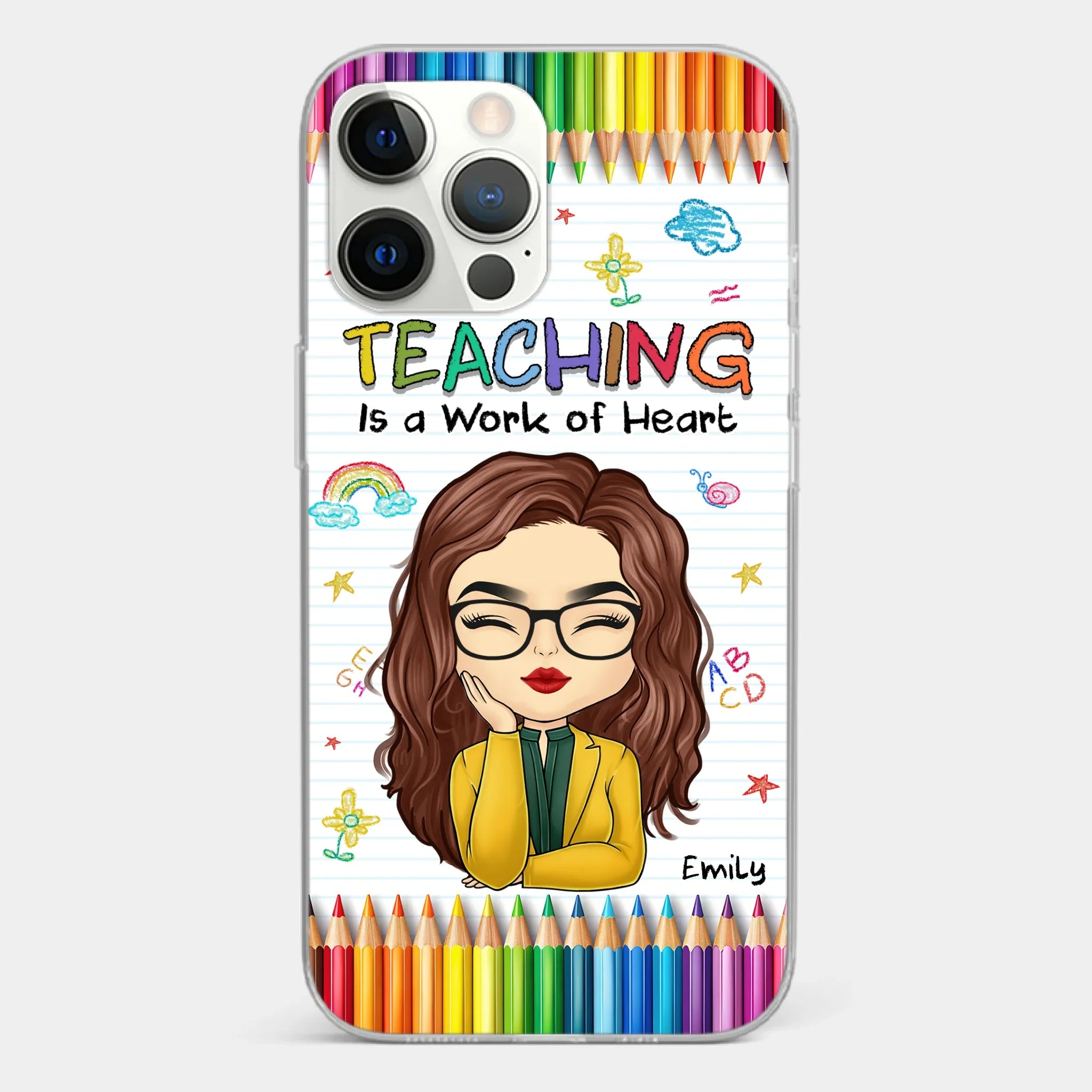 Custom Clear Phone Case - Personalized Birthday Gifts For Teachers - Teachers Grow Dreams