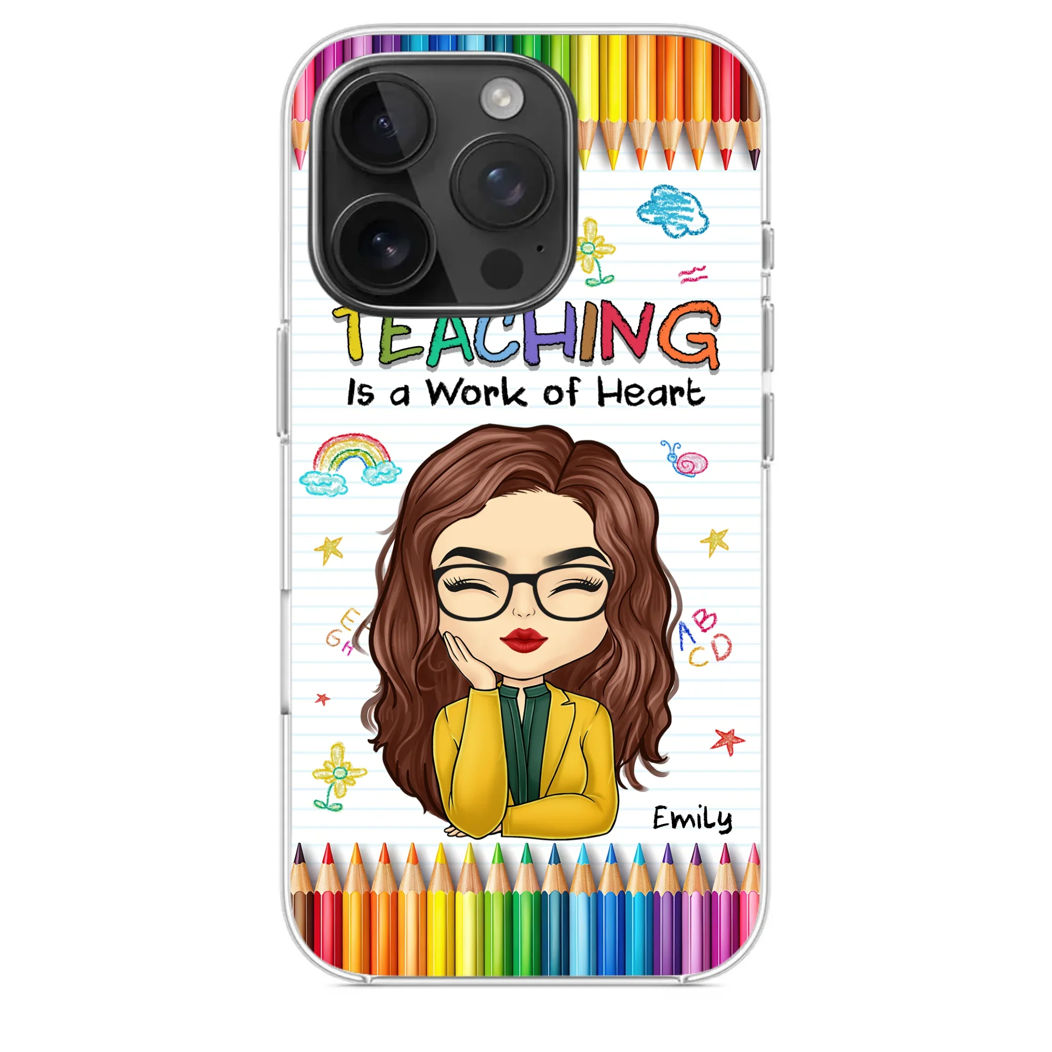Custom Clear Phone Case - Personalized Birthday Gifts For Teachers - Teachers Grow Dreams